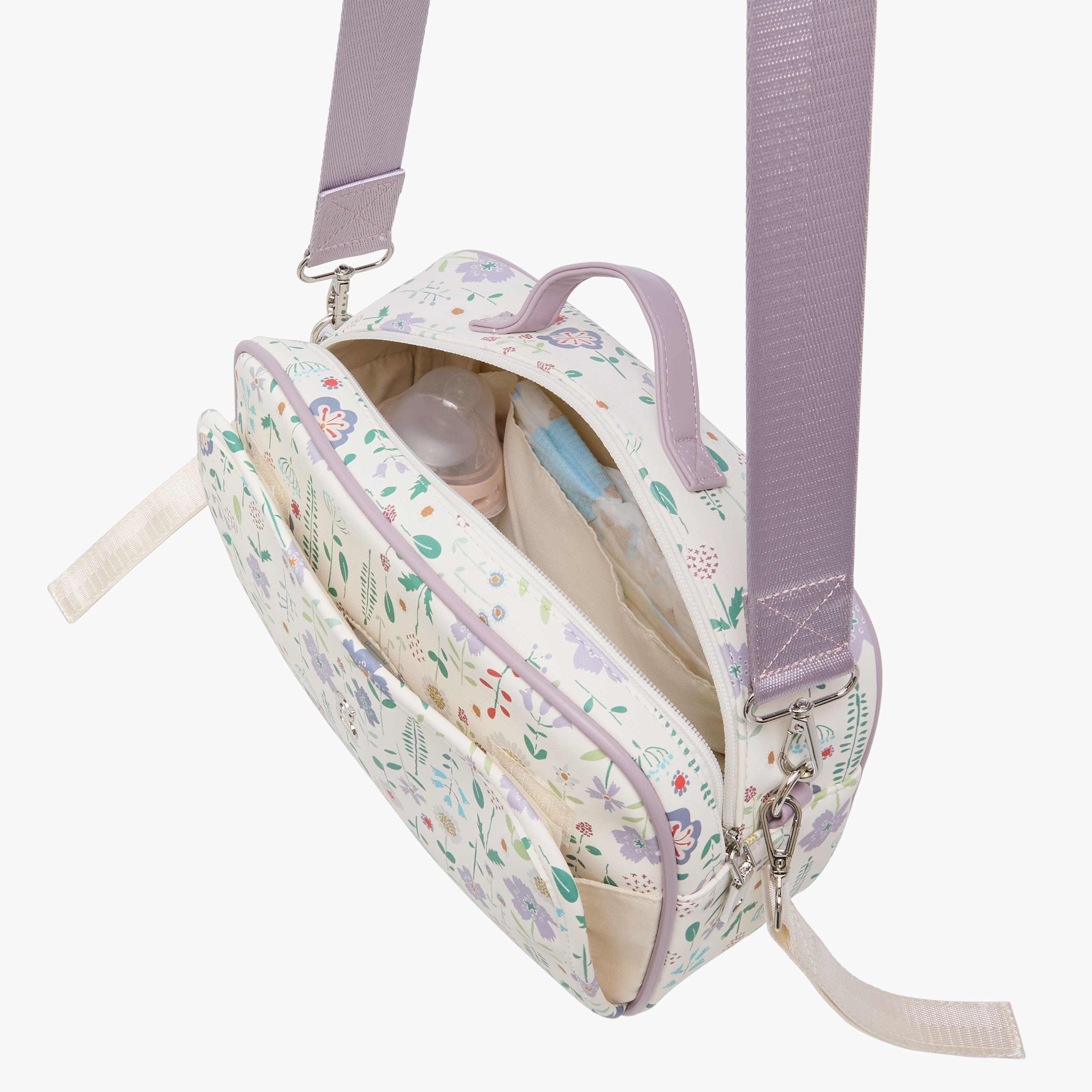Giggles All-Over Floral Print Diaper Bag with Detachable Strap-baby-diapering-diaperbags-image-10
