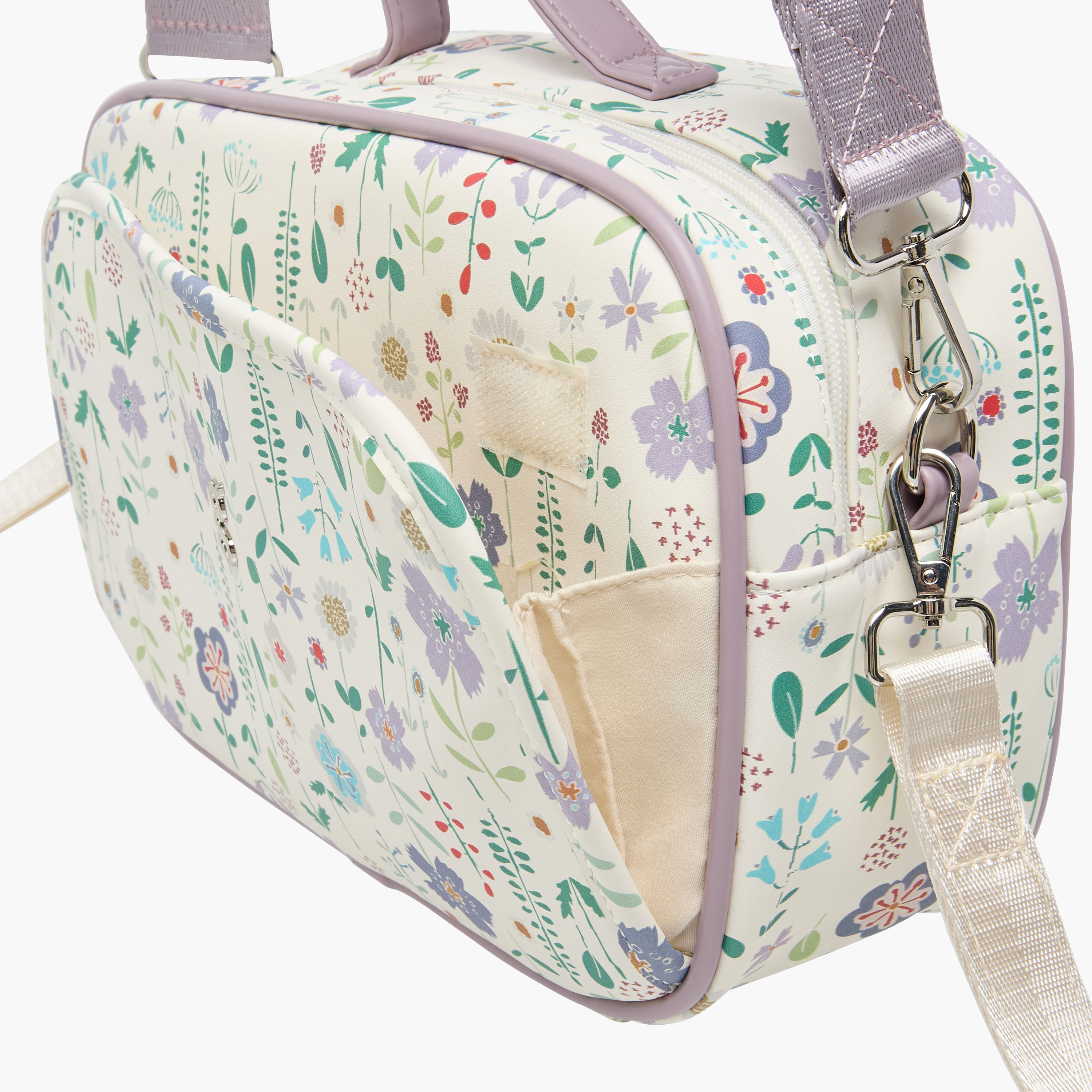 Giggles All-Over Floral Print Diaper Bag with Detachable Strap-baby-diapering-diaperbags-image-7