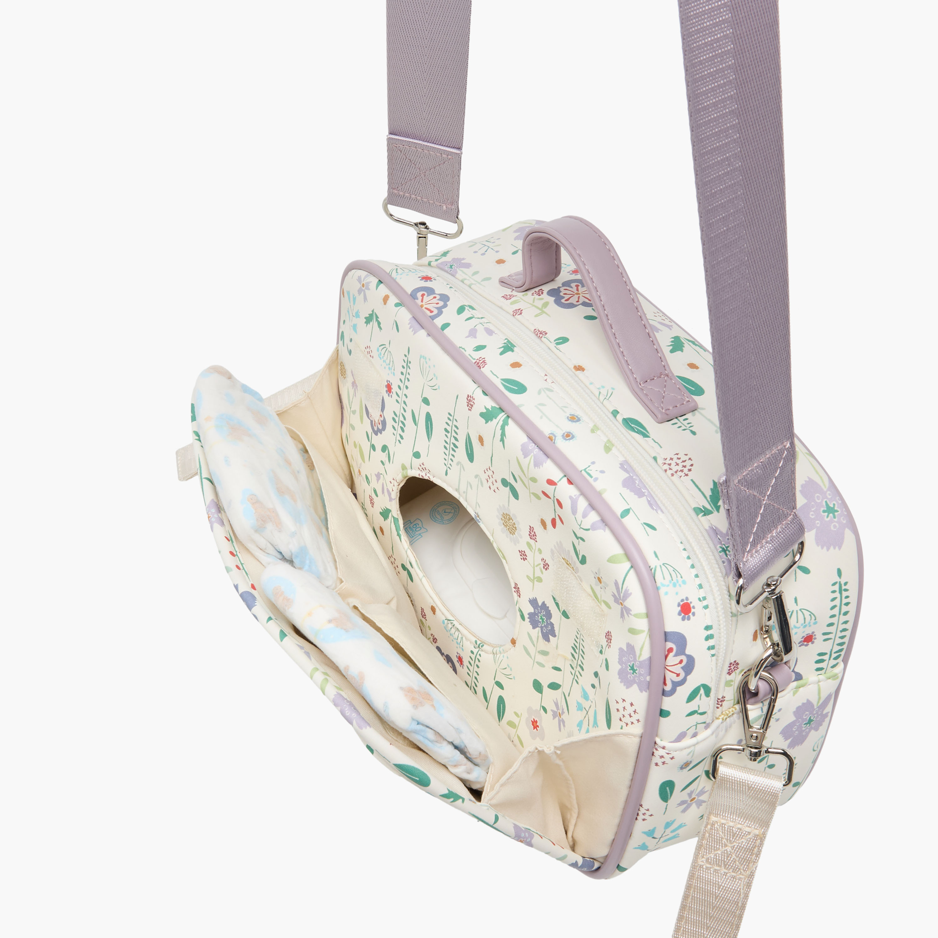Giggles All-Over Floral Print Diaper Bag with Detachable Strap-baby-diapering-diaperbags-image-9