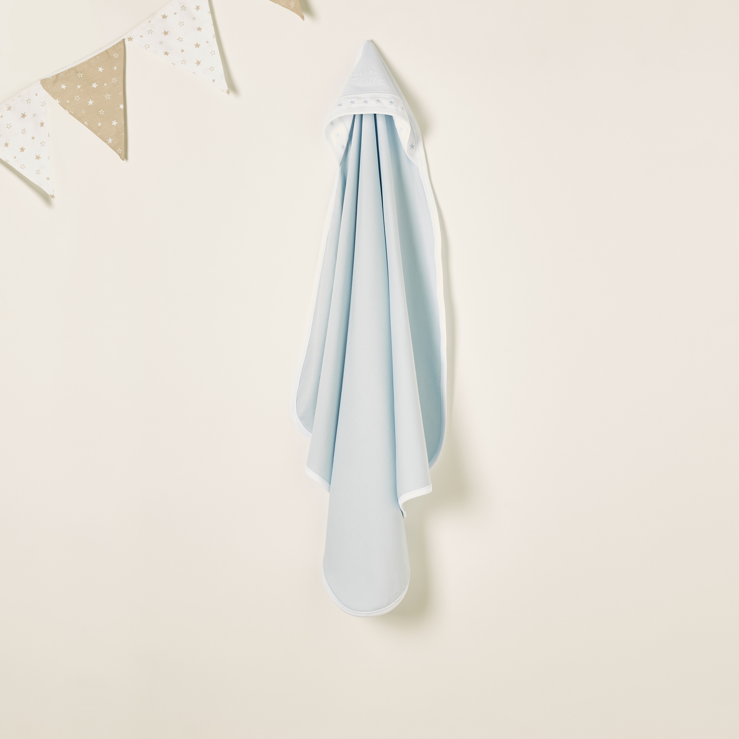 Juniors Solid Receiving Blanket with Hood - 80x80 cm-baby-nursery-blanketsandswaddles-receivingblankets-image-1
