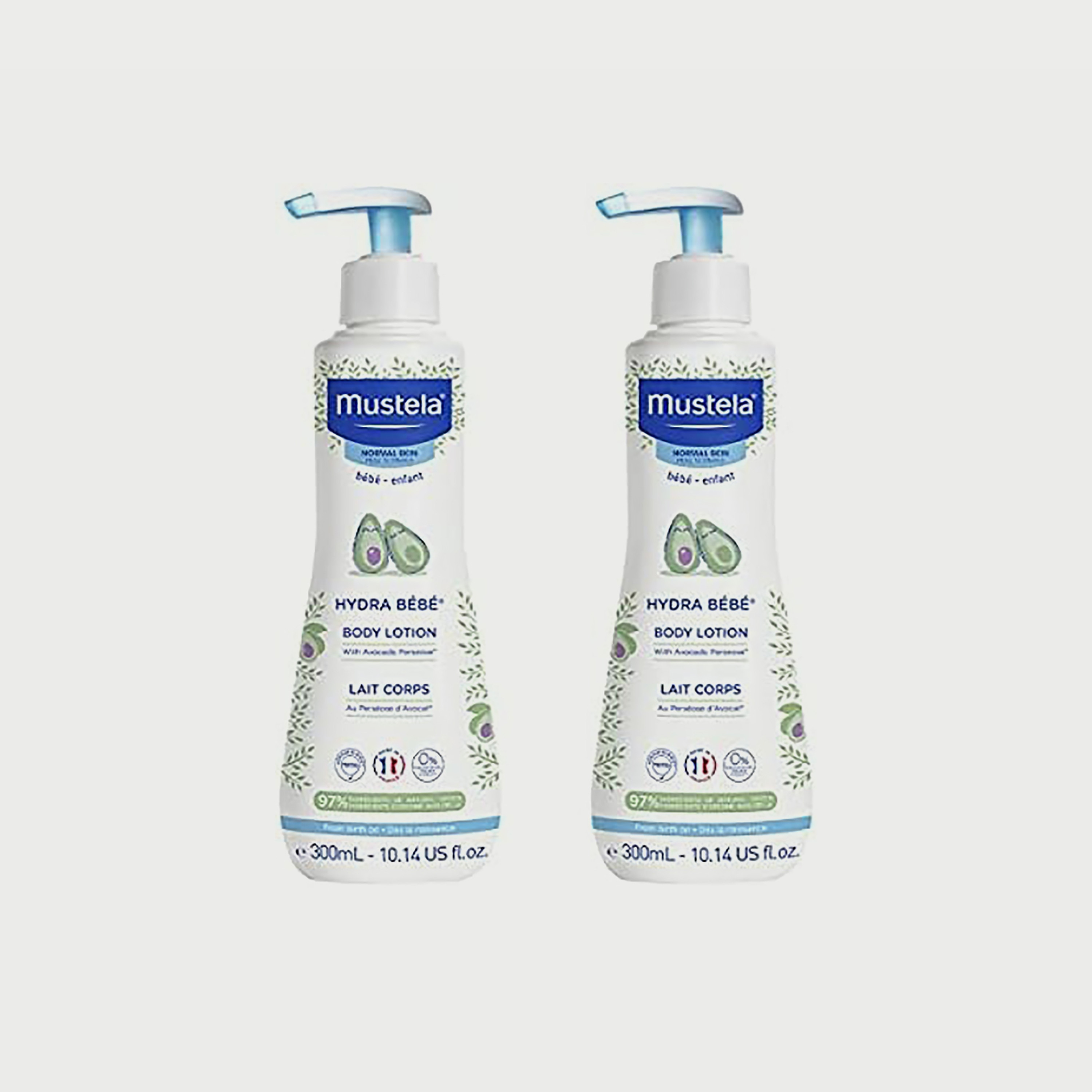 Mustela Pack of 2 Moisturizing Body Lotion, 300ml-baby-bathandcare-hairbodyskincare-lotionsandcreams-image-1
