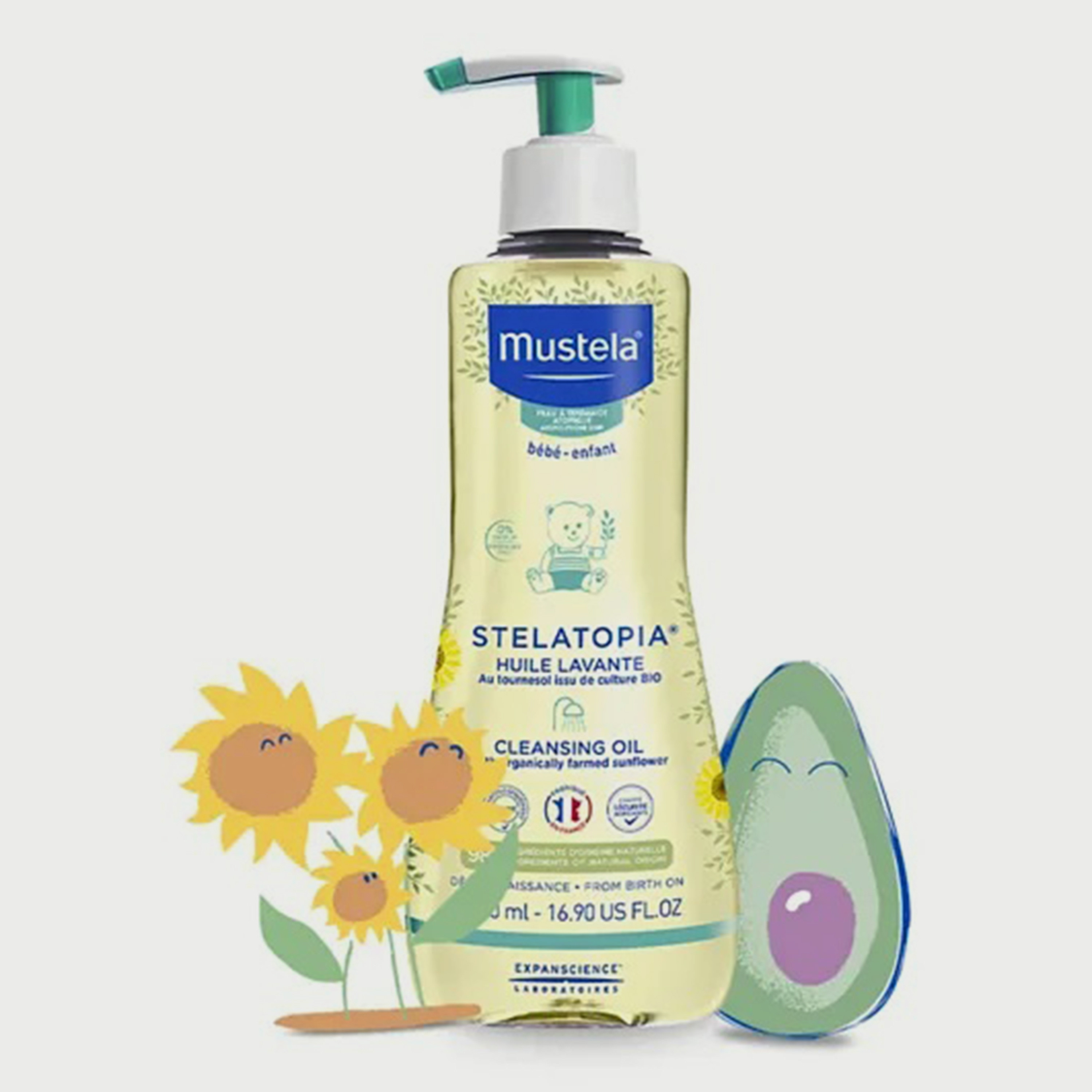 Mustela Pack of 2 Stelatopia Cleansing Oil, 500ml-baby-bathandcare-hairbodyskincare-babyoil-image-3