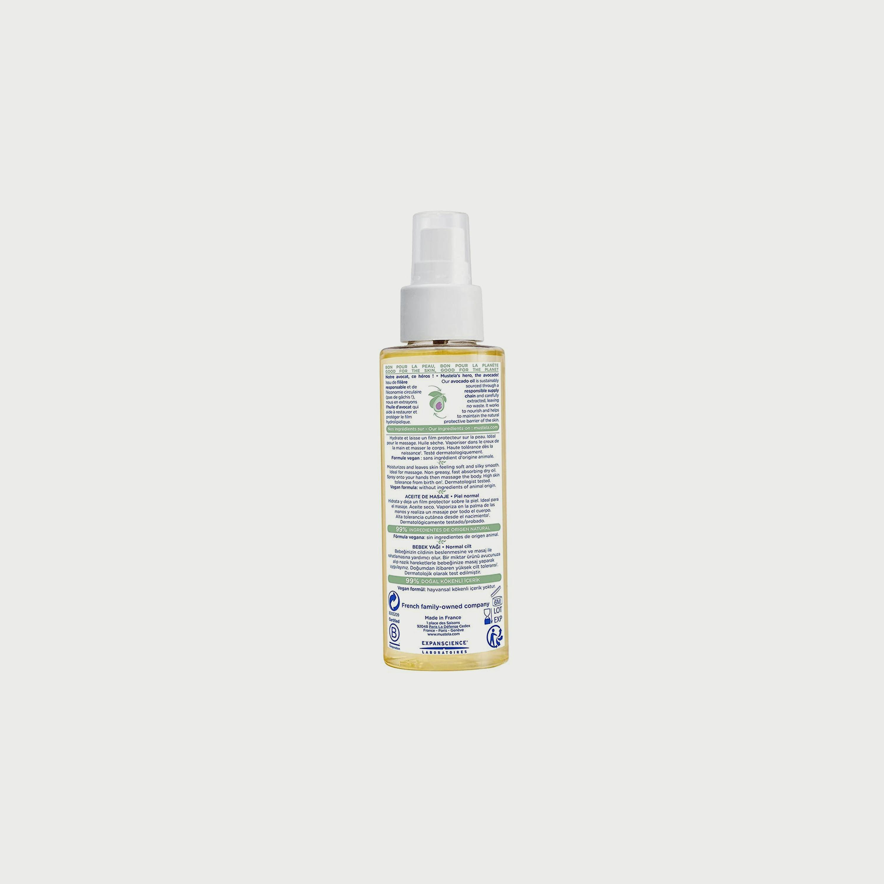 Mustela Pack of 2 Baby Massage Oil, 100ml-baby-bathandcare-hairbodyskincare-babyoil-image-2
