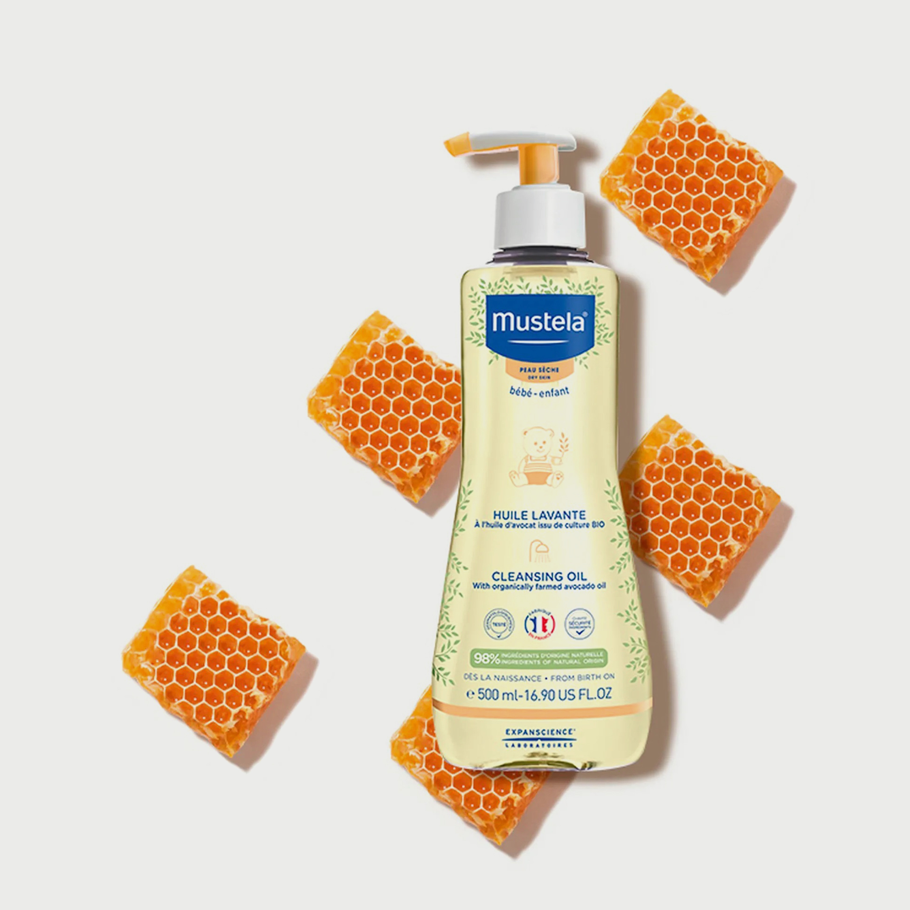 Mustela Pack of 2 Cleansing Oil, 500ml-baby-bathandcare-hairbodyskincare-babyoil-image-2
