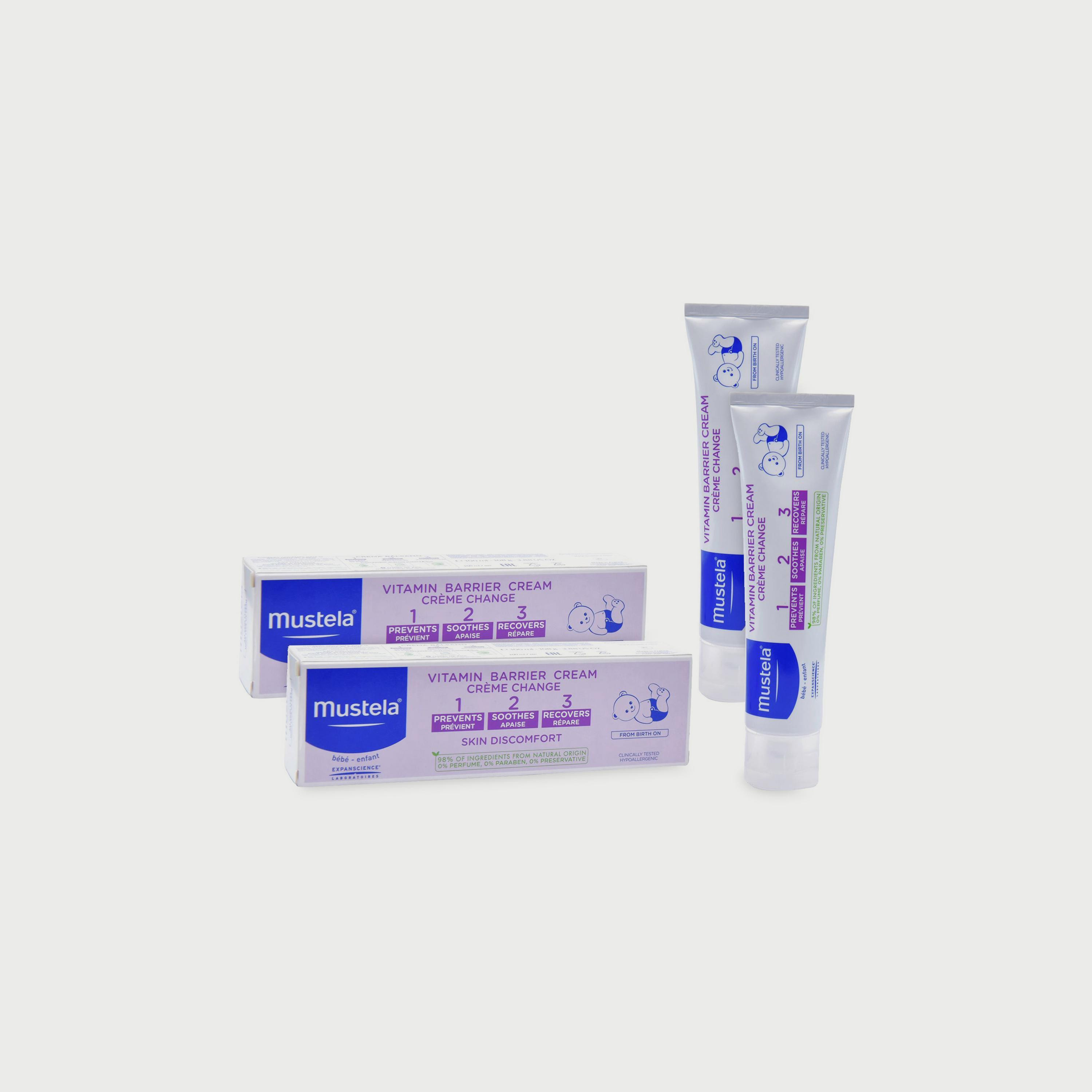 Mustela Pack of 2 Vitamin Barrier Cream 123, 50ml-baby-bathandcare-hairbodyskincare-lotionsandcreams-image-1