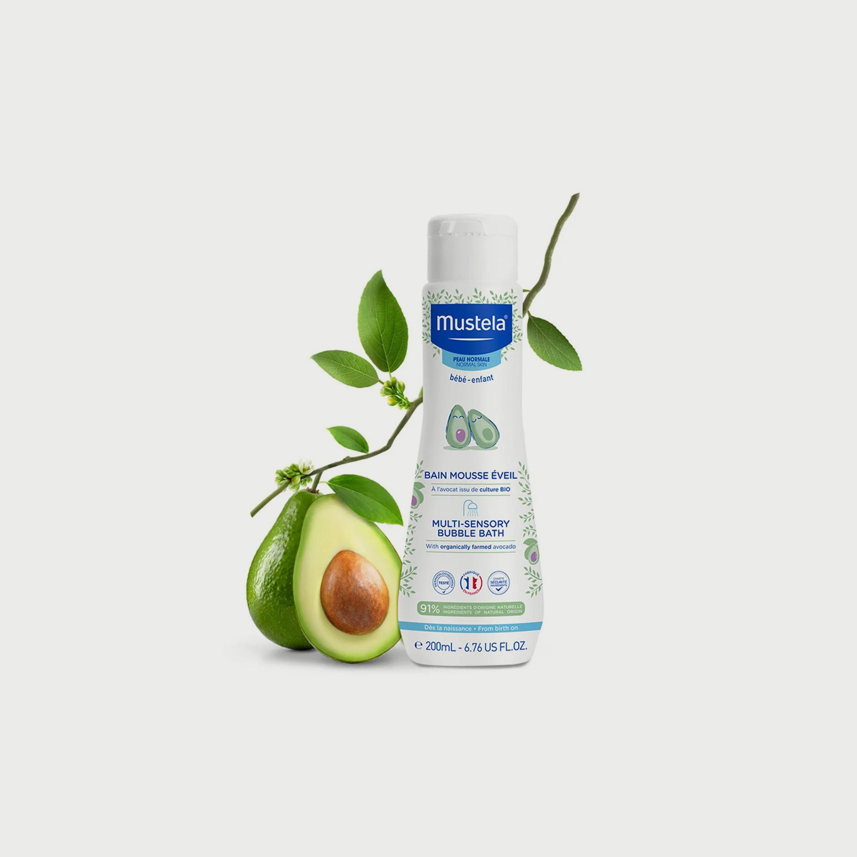 Mustela Pack of 2 Multi-Sensory Bubble Bath, 200ml-baby-bathandcare-hairbodyskincare-image-3