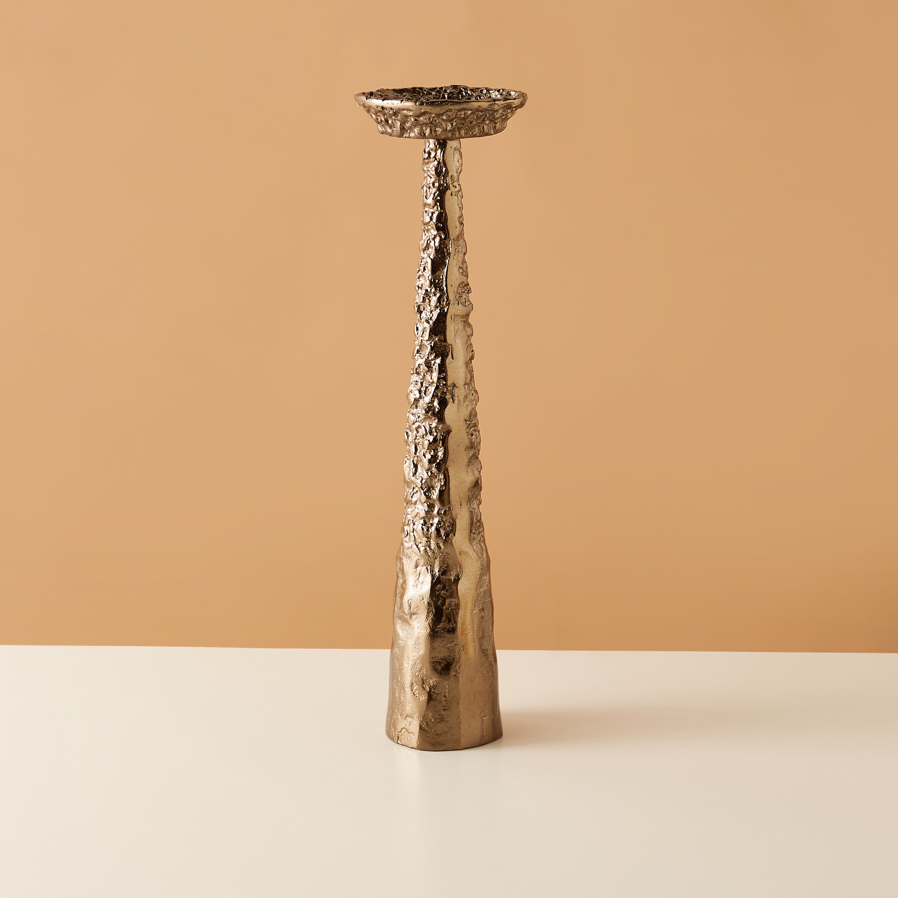 Aluminium Pillar Candleholder - 13x13x51 cms-household-decor-candleholdersandlanterns-image-2