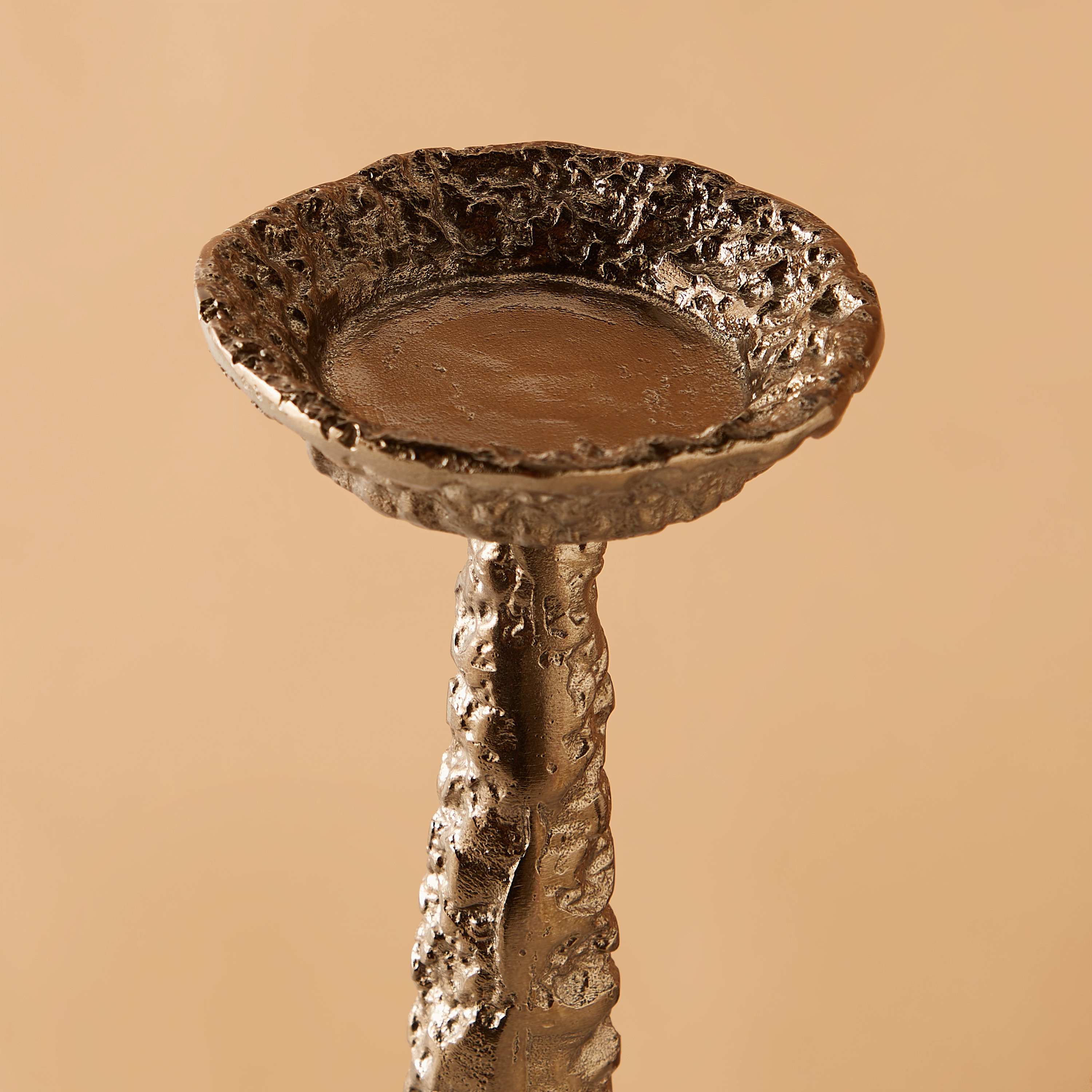Aluminium Pillar Candleholder - 13x13x51 cms-household-decor-candleholdersandlanterns-image-4