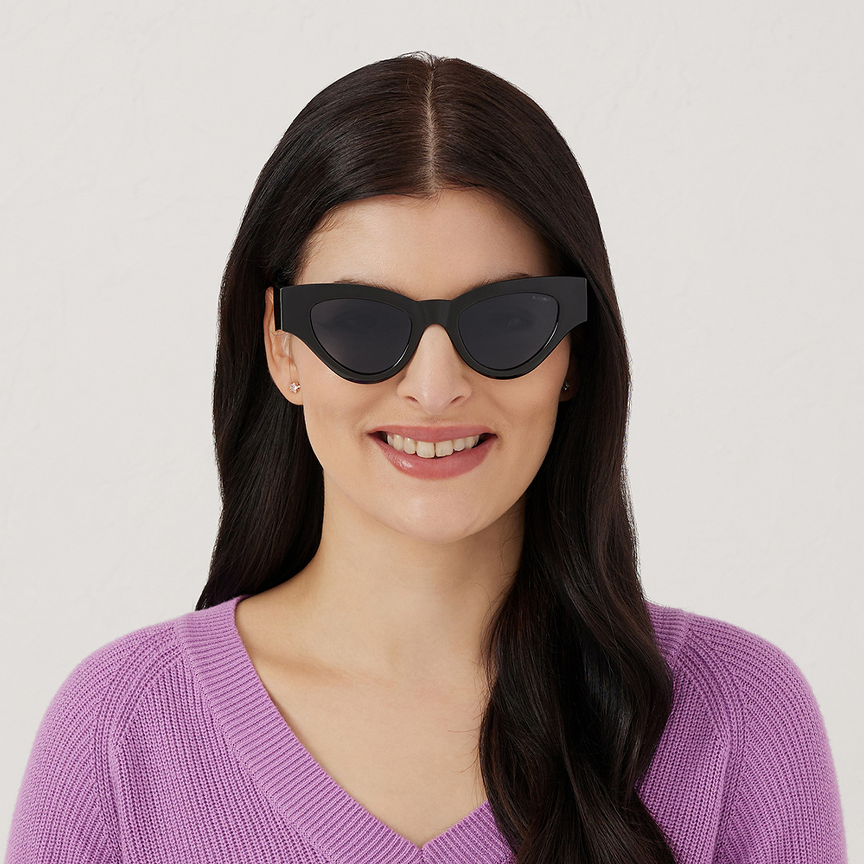 BlackOut PERIWINKLE  Black Lens 50 mm Cat Eye Sunglasses -women-sunglasses-image-5