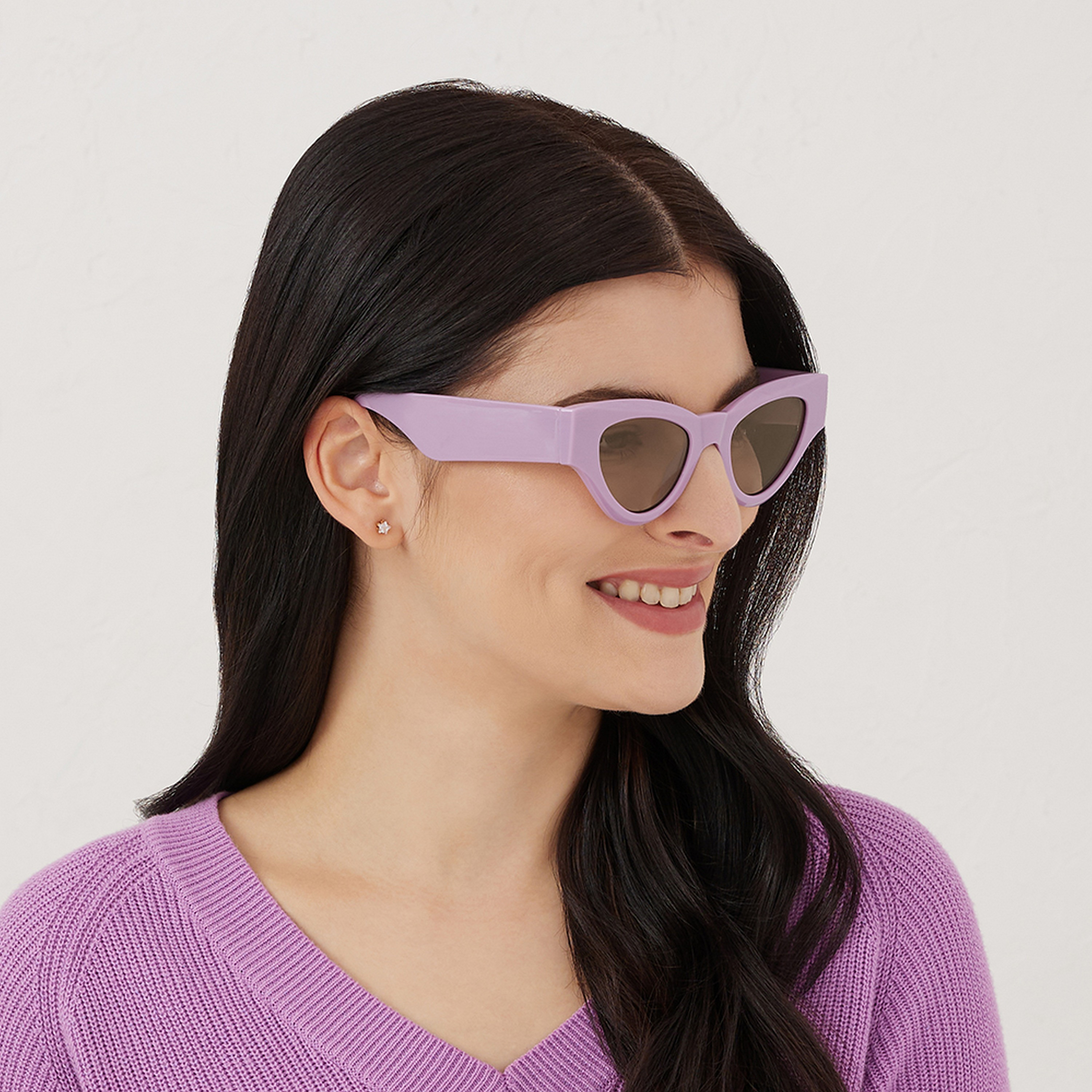 نظارة شمسية بعدسات البرتقالية ذات كات آي من بلاك أوت بيريوينكل مع50 مم -women-sunglasses-image-6