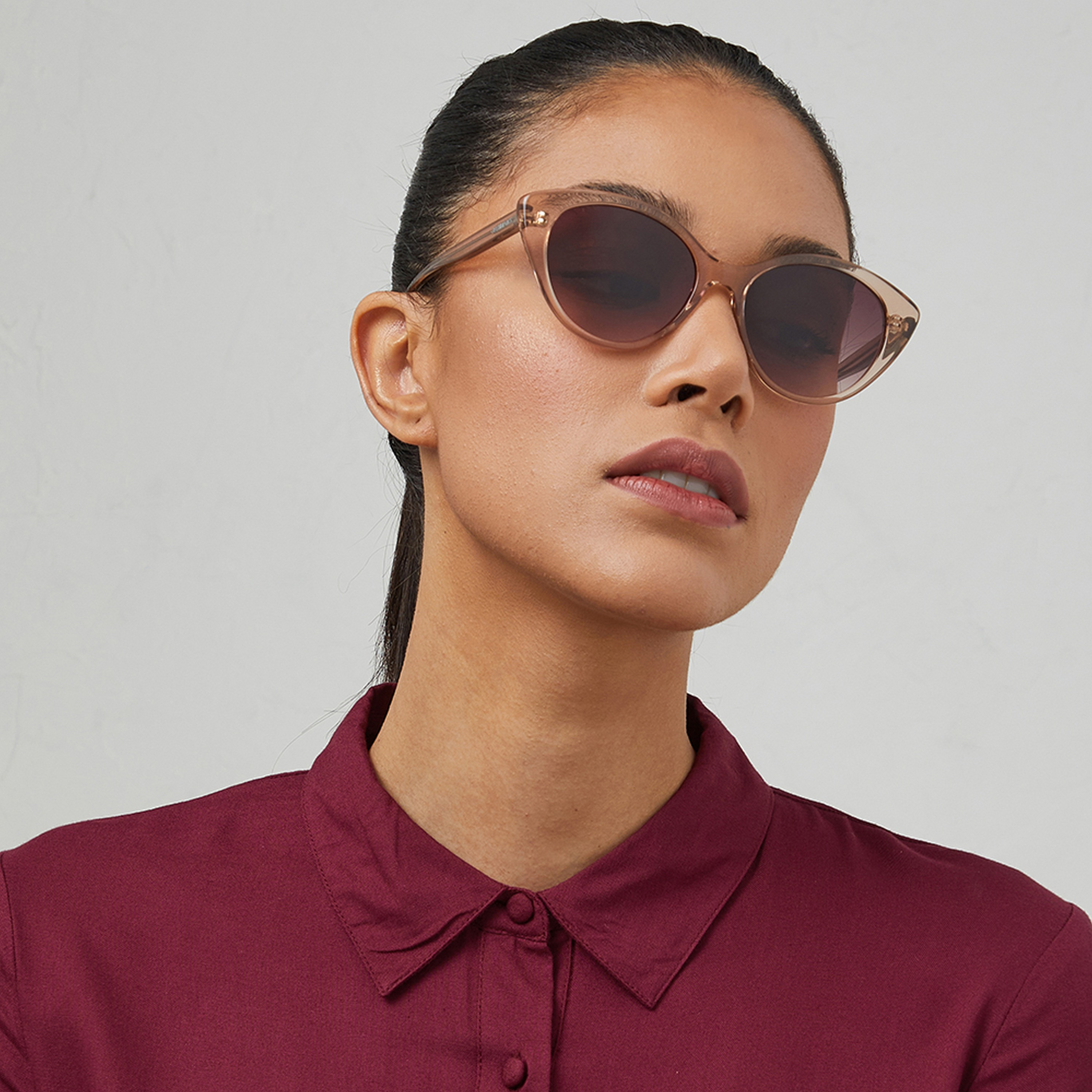 نظارة شمسية بعدسات بنية ذات كات آي من 30 ساندايز إن فوغ مع 52 مم -women-sunglasses-image-5