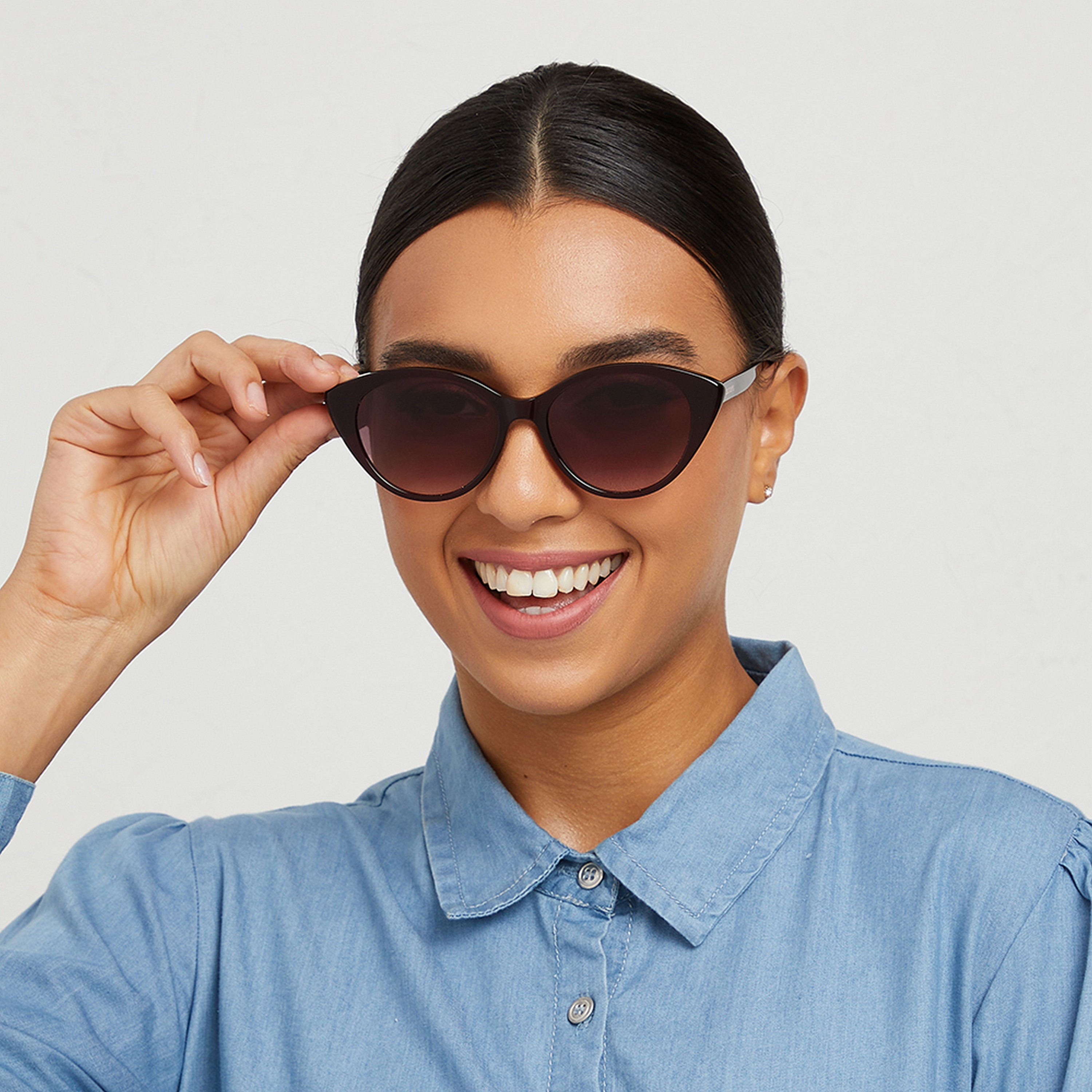 نظارة شمسية بعدسات بنية ذات كات آي من 30 ساندايز إن فوغ مع 52 مم -women-sunglasses-image-4