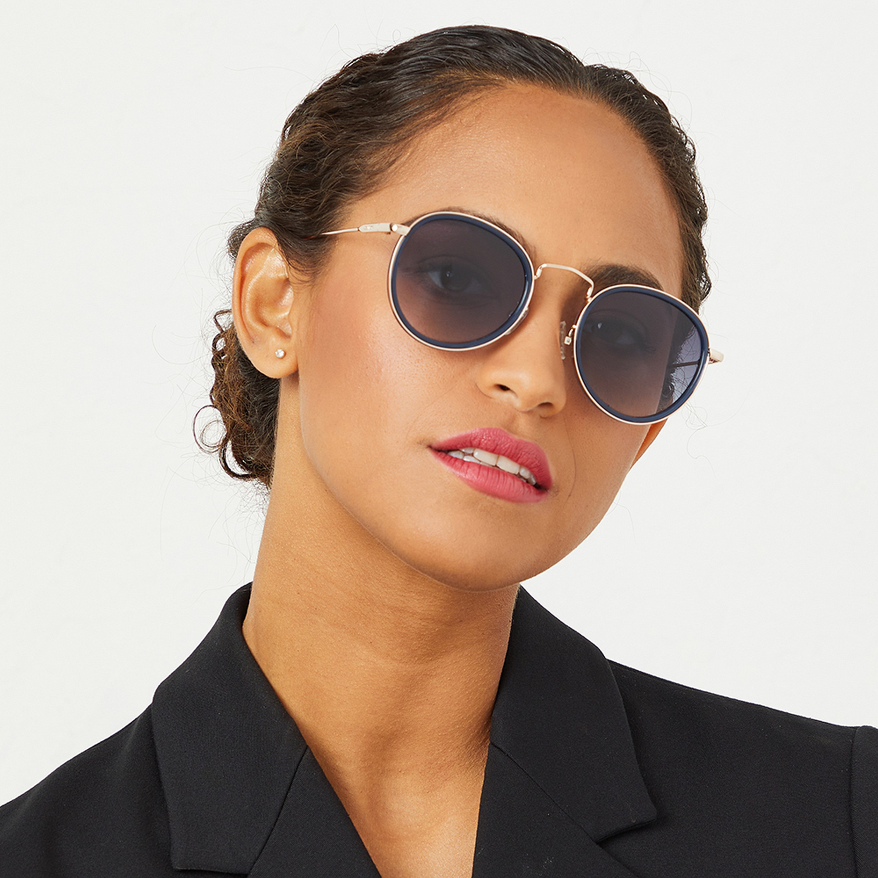 30Sundays Women Blue Lens 50 mm Round Sunglasses | 30S-000112-0202-women-sunglasses-image-5