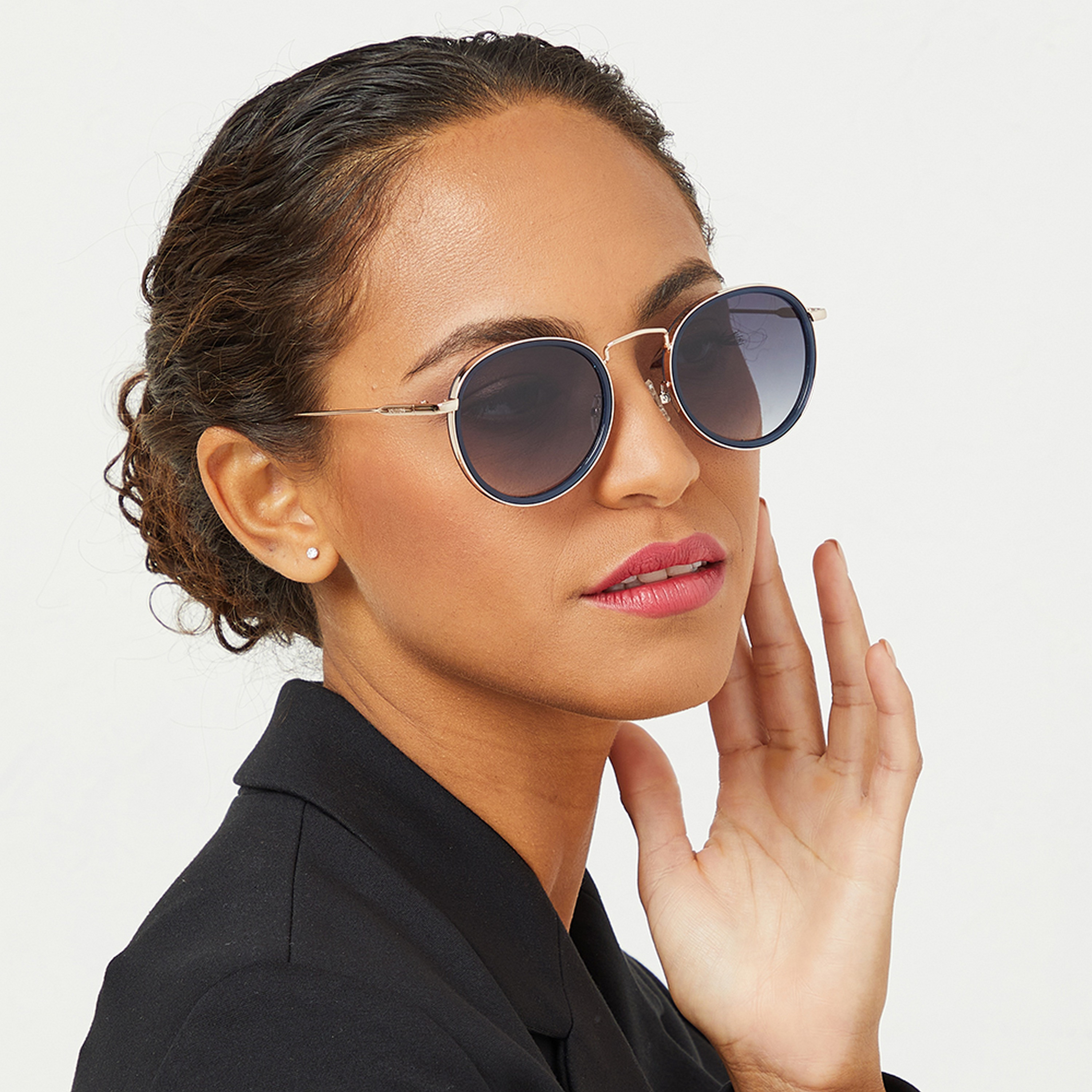 30Sundays Women Blue Lens 50 mm Round Sunglasses | 30S-000112-0202-women-sunglasses-image-6