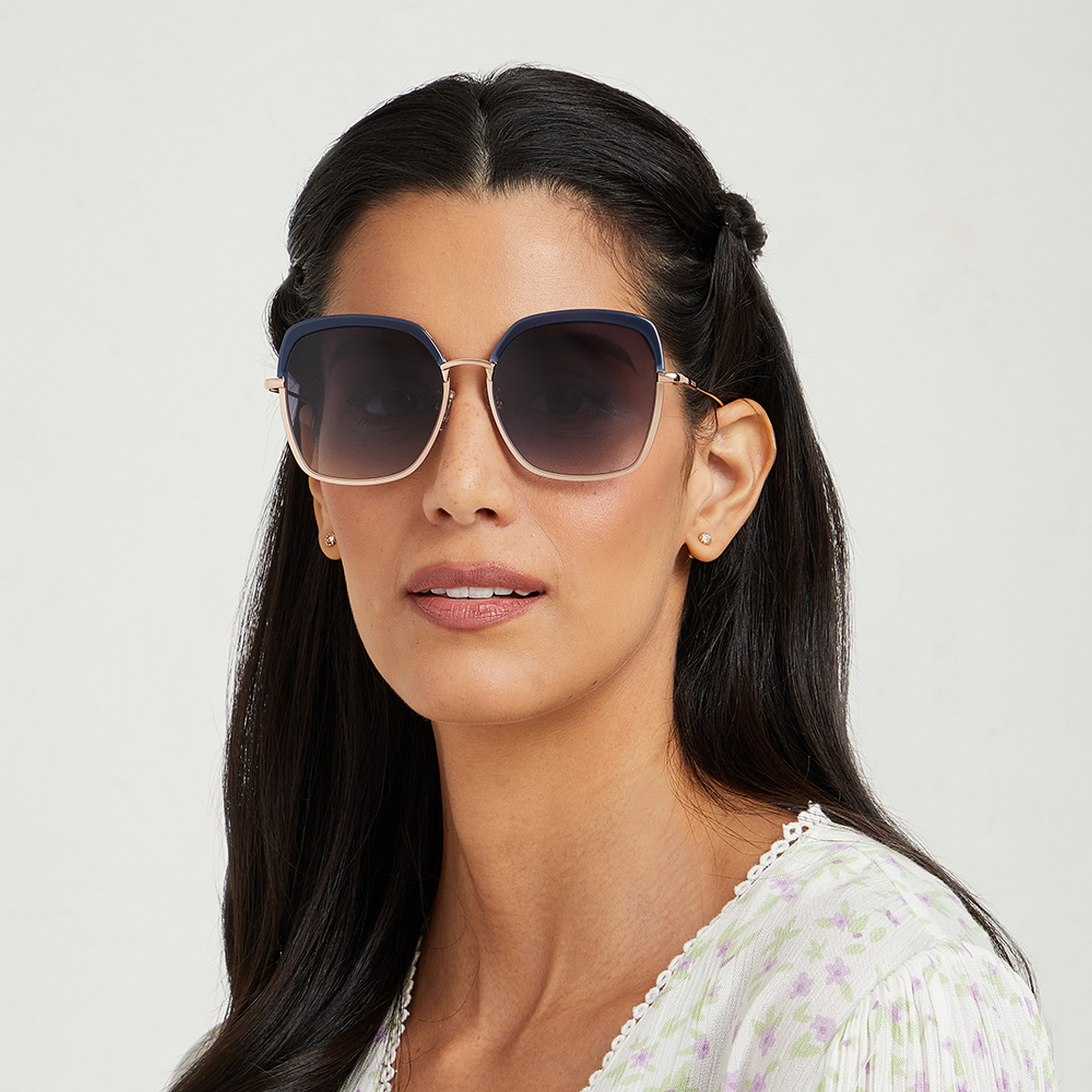 30Sundays Women Blue Lens 56 mm Oversized Sunglasses | 30S-000118-2302-women-sunglasses-image-5
