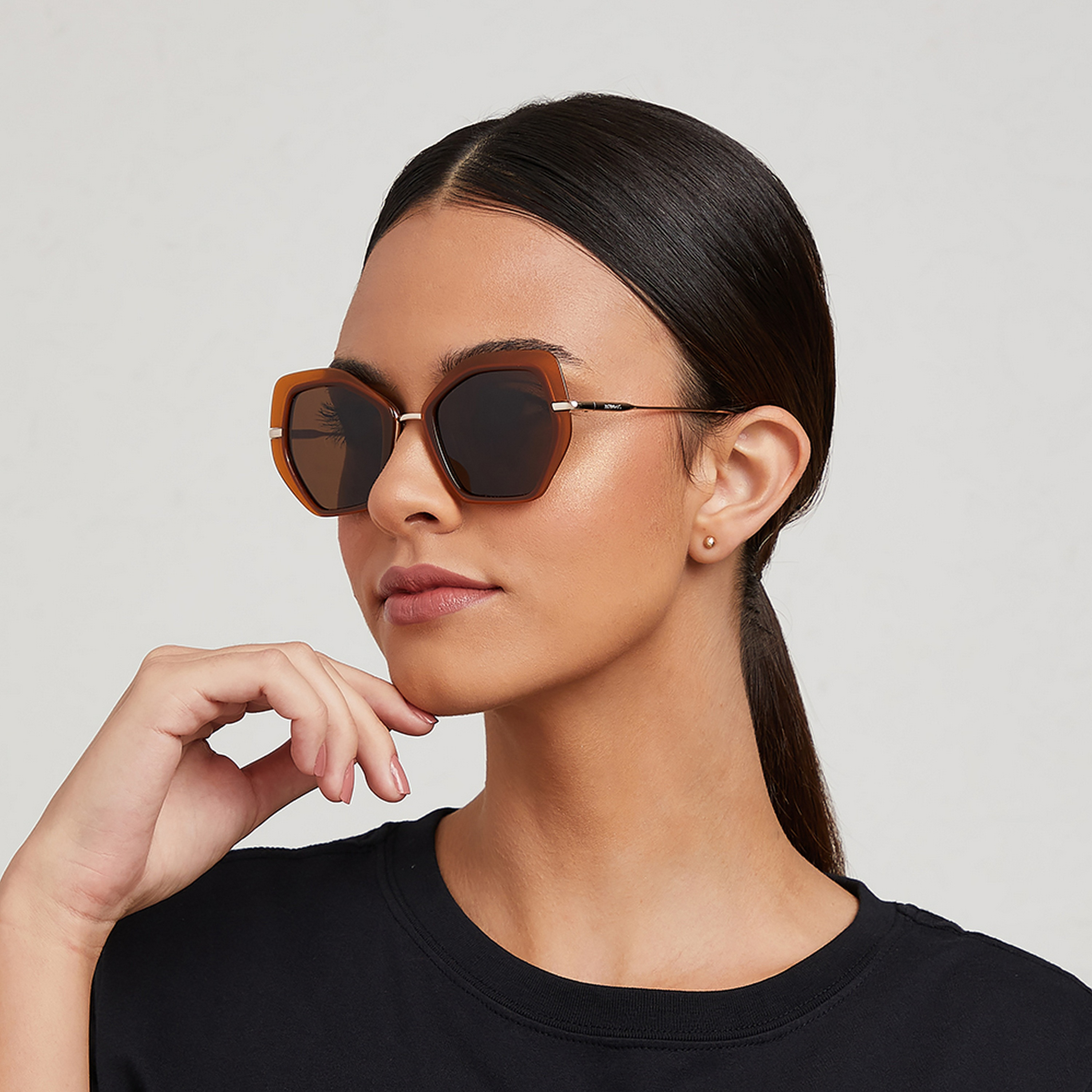نظارة شمسية بعدسات بنية ذات كات آي من 30 ساندايز شوك مع 48 مم -women-sunglasses-image-5