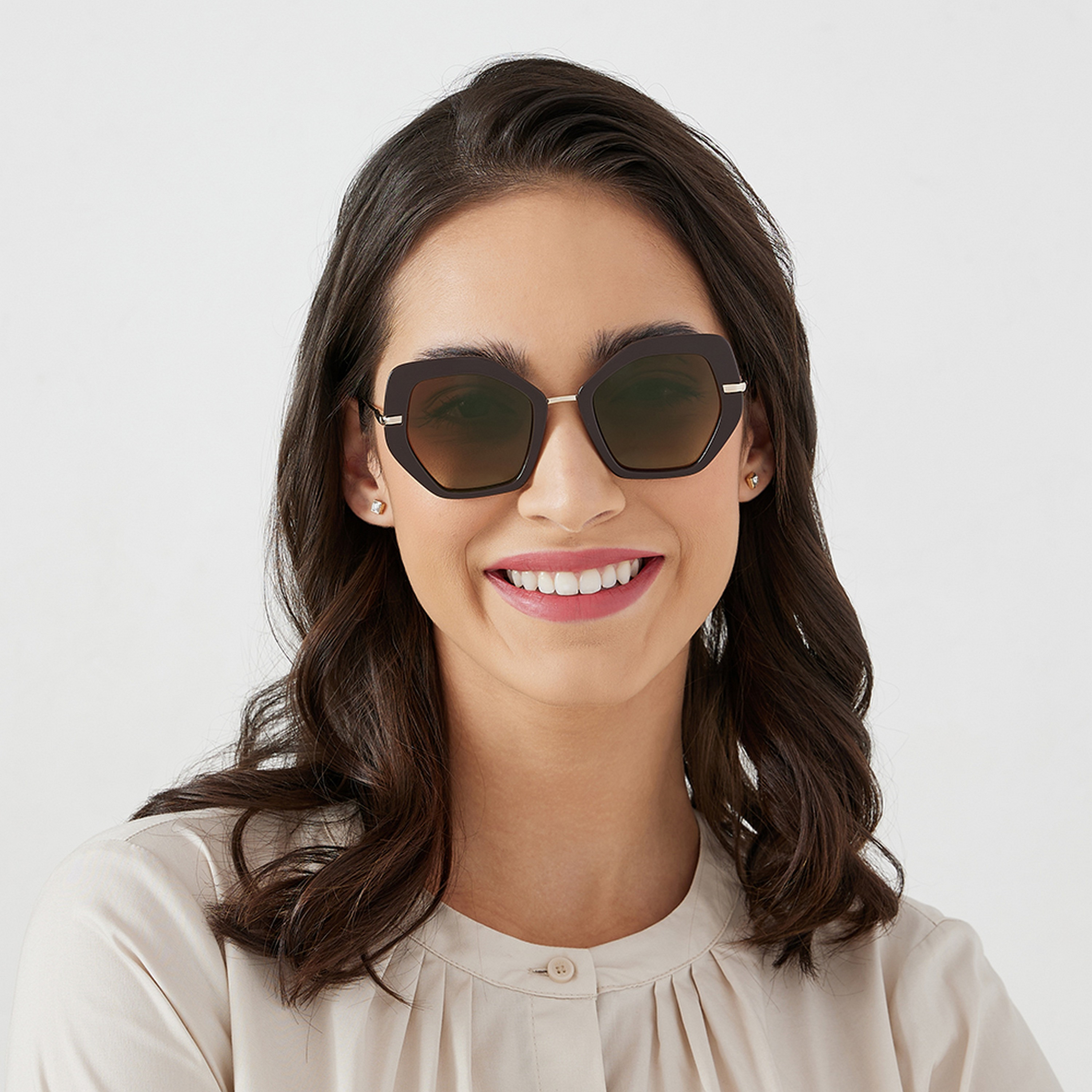 نظارة شمسية بعدسات بنية ذات كات آي من 30 ساندايز شوك مع 48 مم -women-sunglasses-image-4