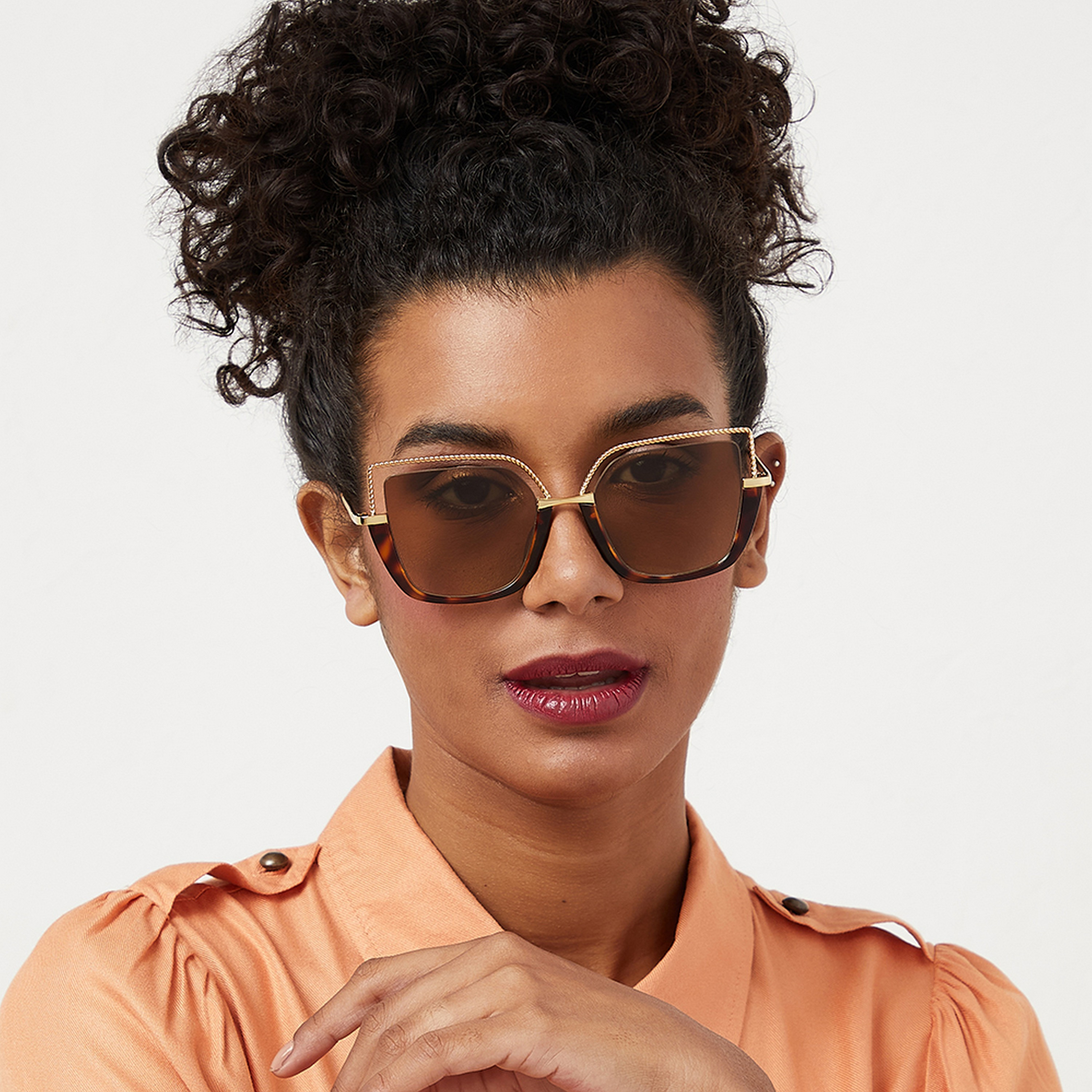 نظارة شمسية بعدسات بنية ذات كات آي من 30 ساندايز بوجي مع 54 مم -women-sunglasses-image-4
