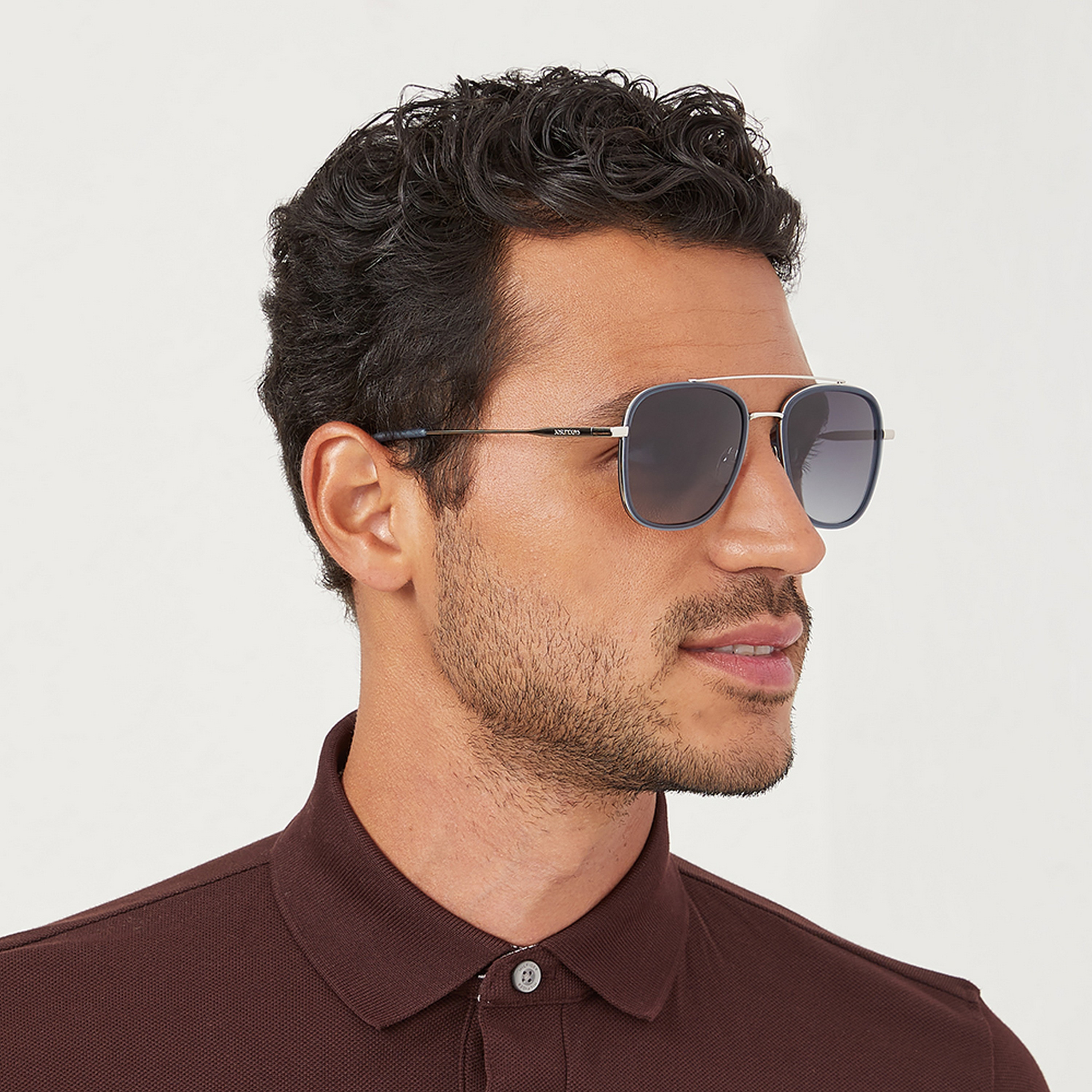 نظارة شمسية بعدسات رمادية ذات نافيجيتور من 30 ساندايز سكويرد أواي مع 55 مم -men-sunglasses-image-5