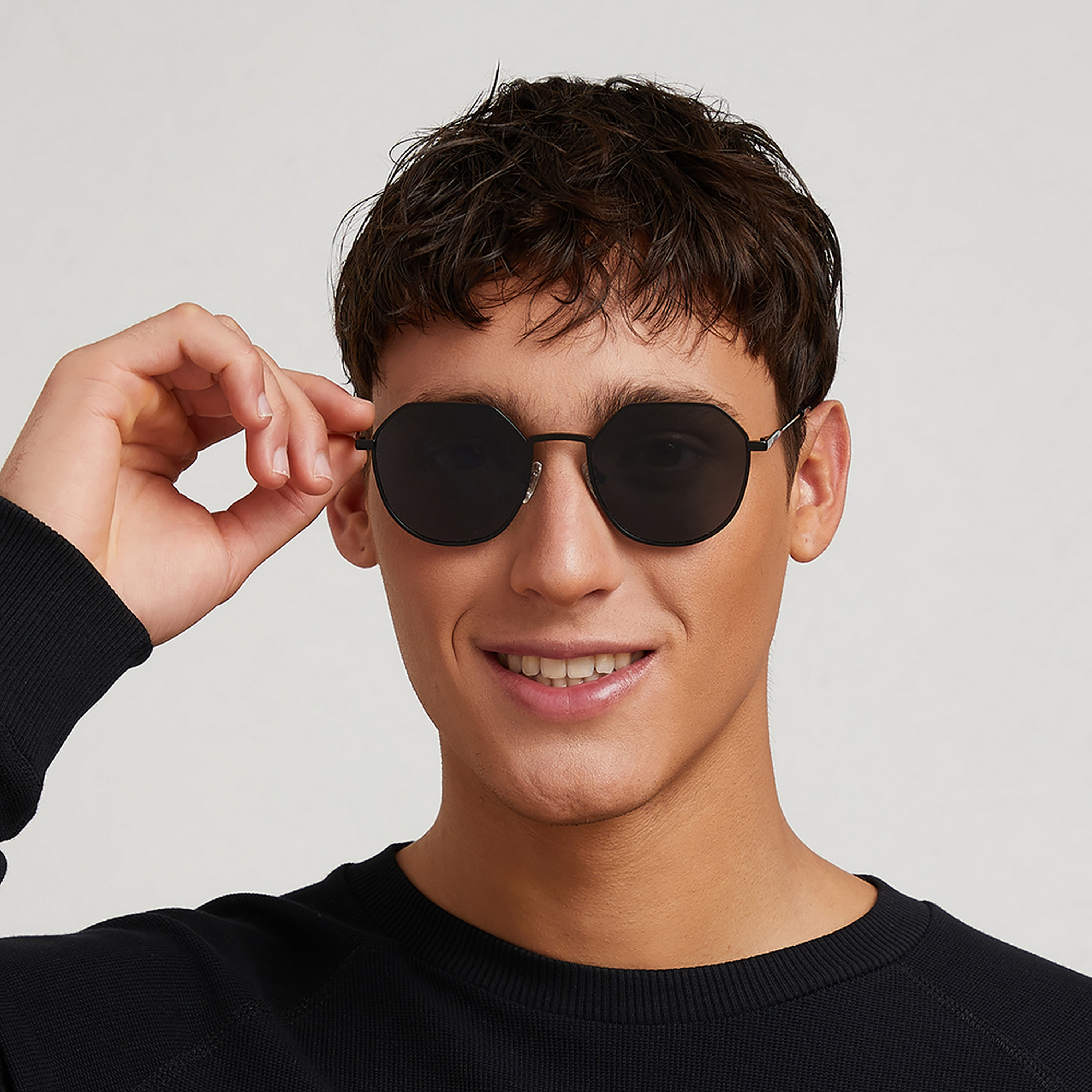 30Sundays TURN UP Polarized  Polarized Black Lens 52 mm Geometric Sunglasses -men-sunglasses-image-4
