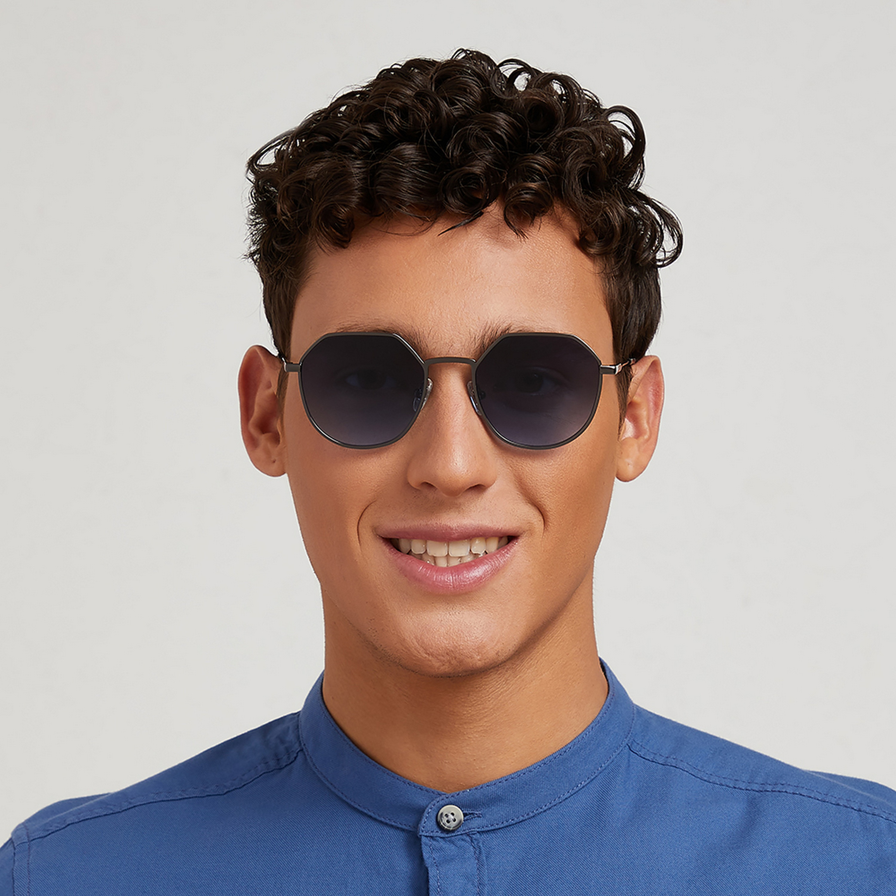نظارة شمسية بعدسات زرقاء ذات هندسية من 30 ساندايز تيرن أب مع 52 مم -men-sunglasses-image-4