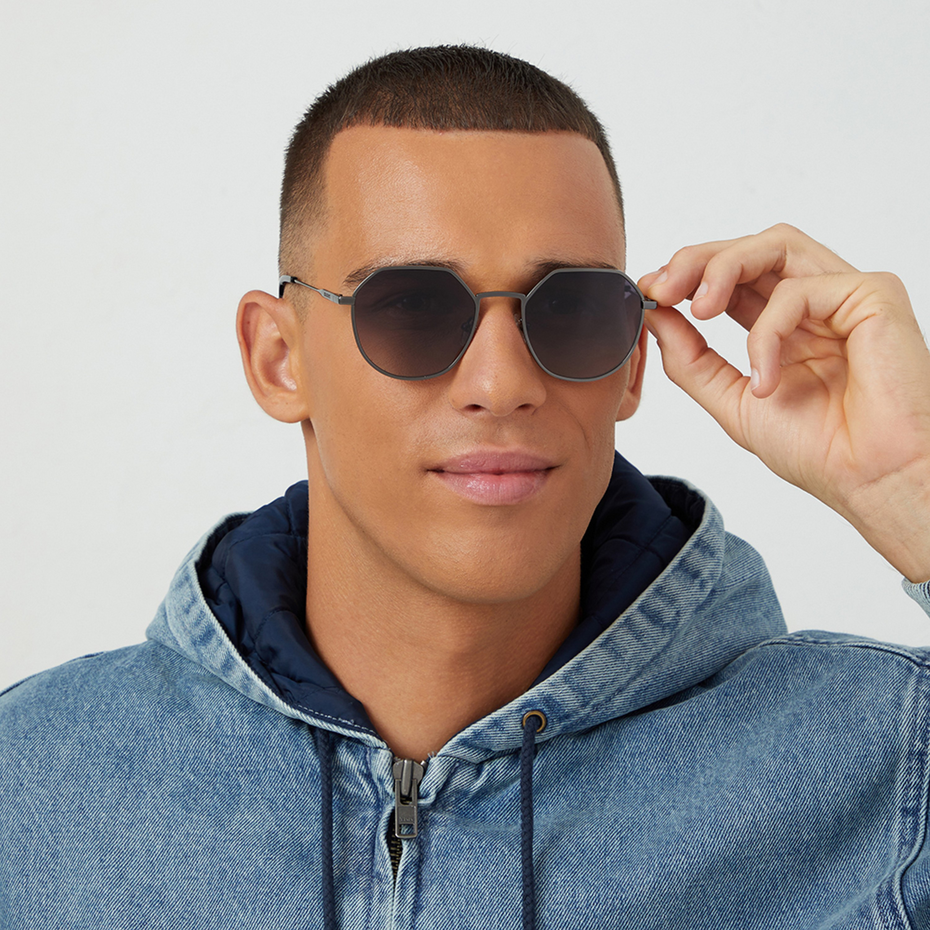 30Sundays TURN UP  Grey Lens 52 mm Geometric Sunglasses -men-sunglasses-image-4