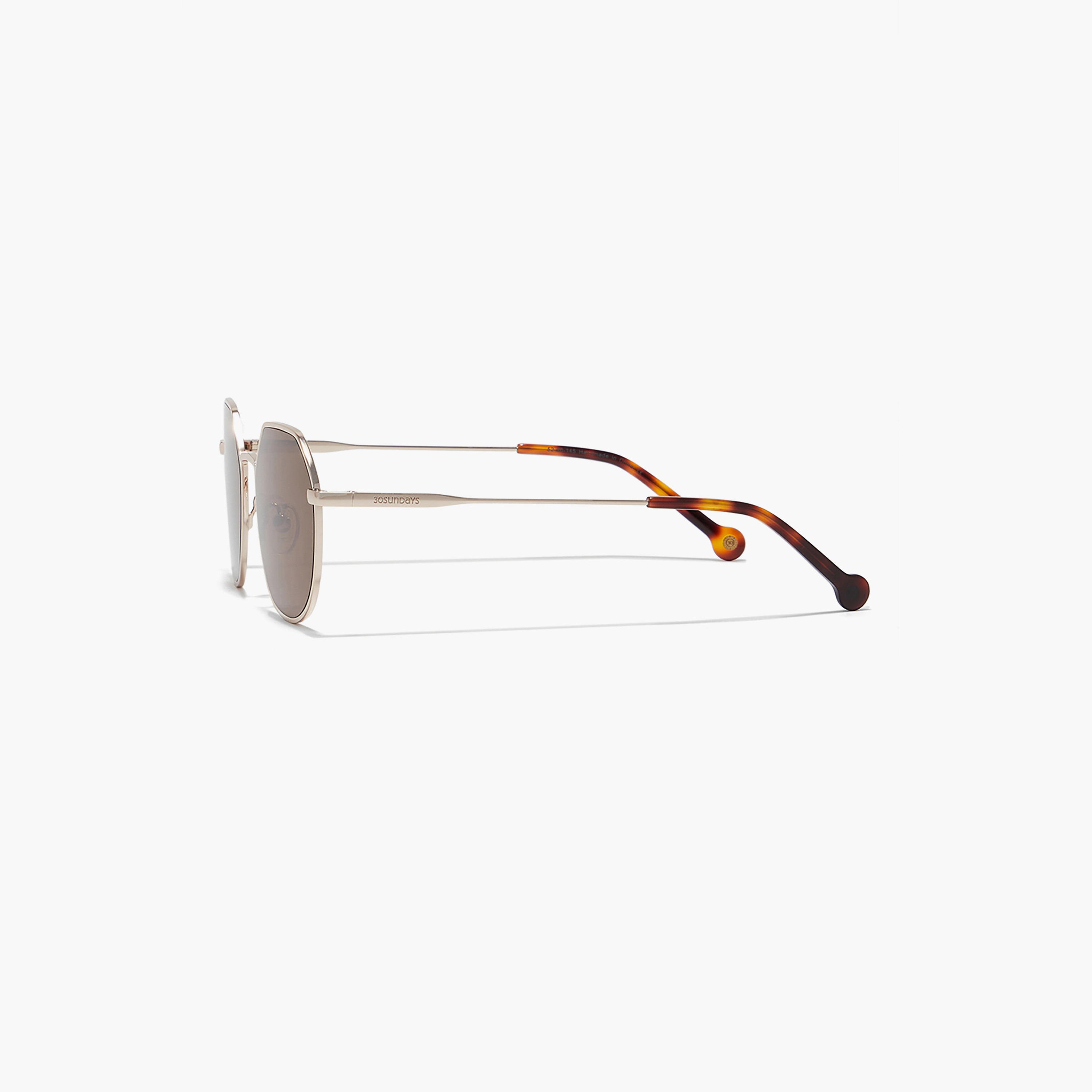 30Sundays Men Brown Lens 52 mm Geometric Sunglasses | 30S-000207-2904-men-sunglasses-image-3