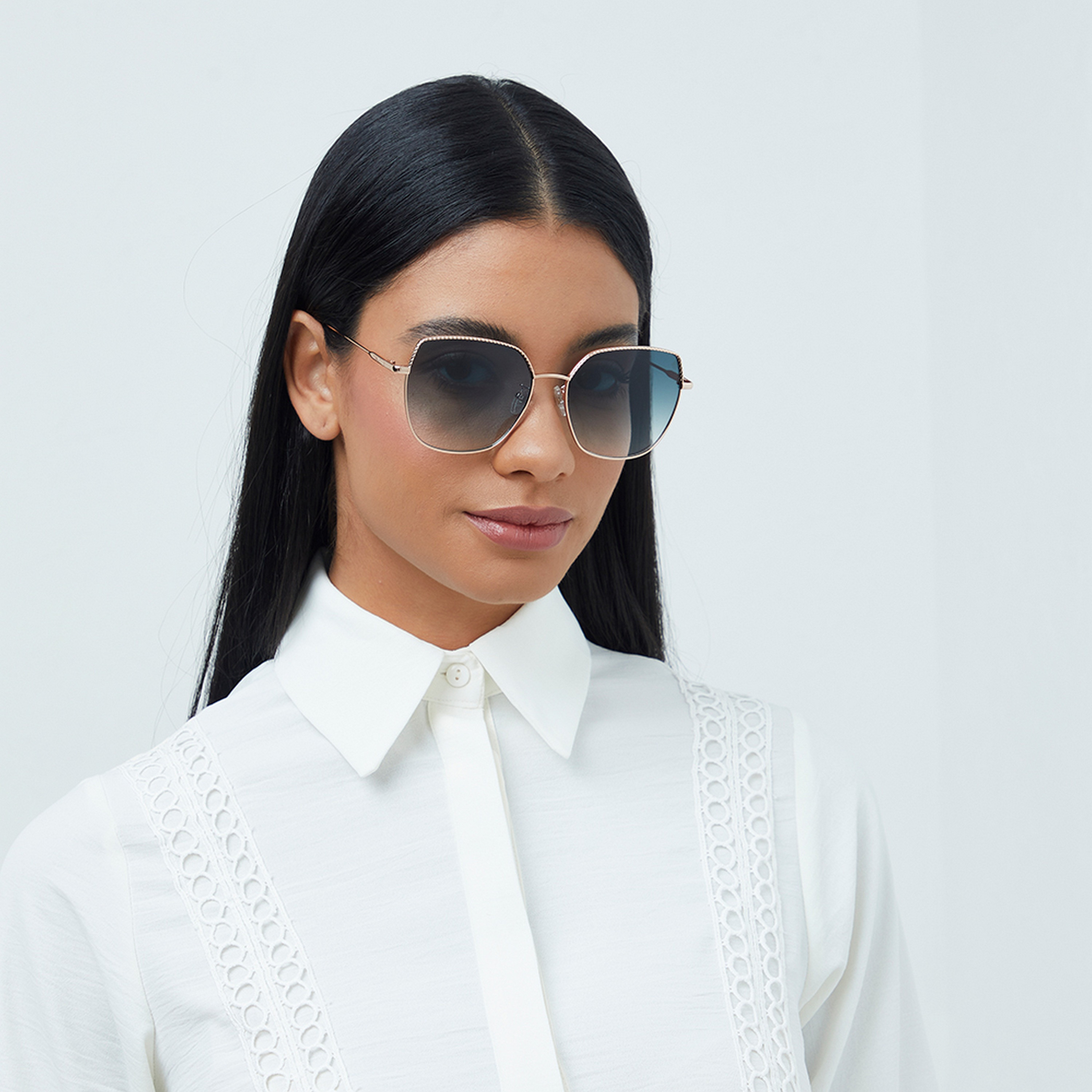 30Sundays Women Green Lens 59 mm Cat Eye Sunglasses | 30S-000225-2306-women-sunglasses-image-5