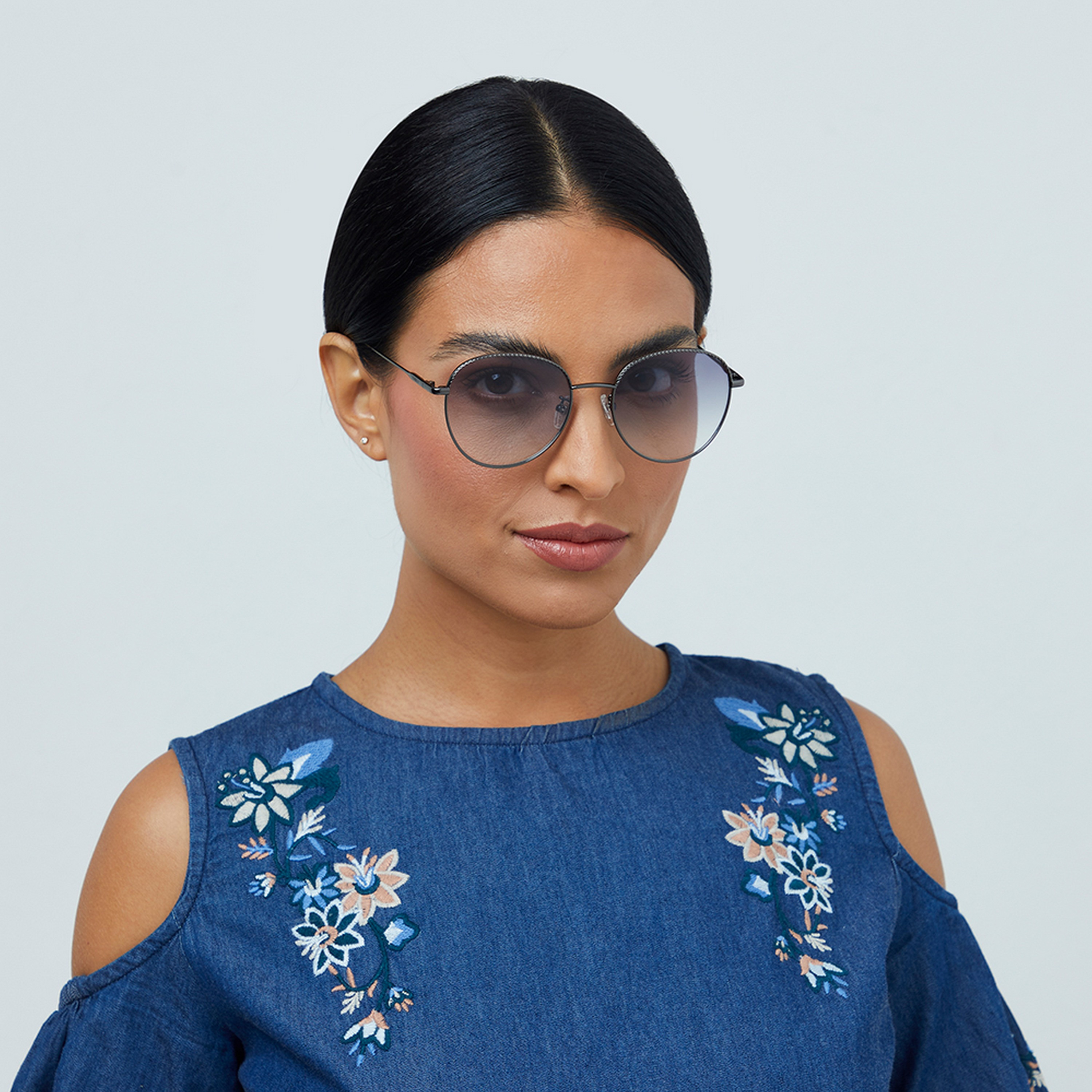 30Sundays Women Grey Lens 54 mm Round Sunglasses | 30S-000226-0707-women-sunglasses-image-5