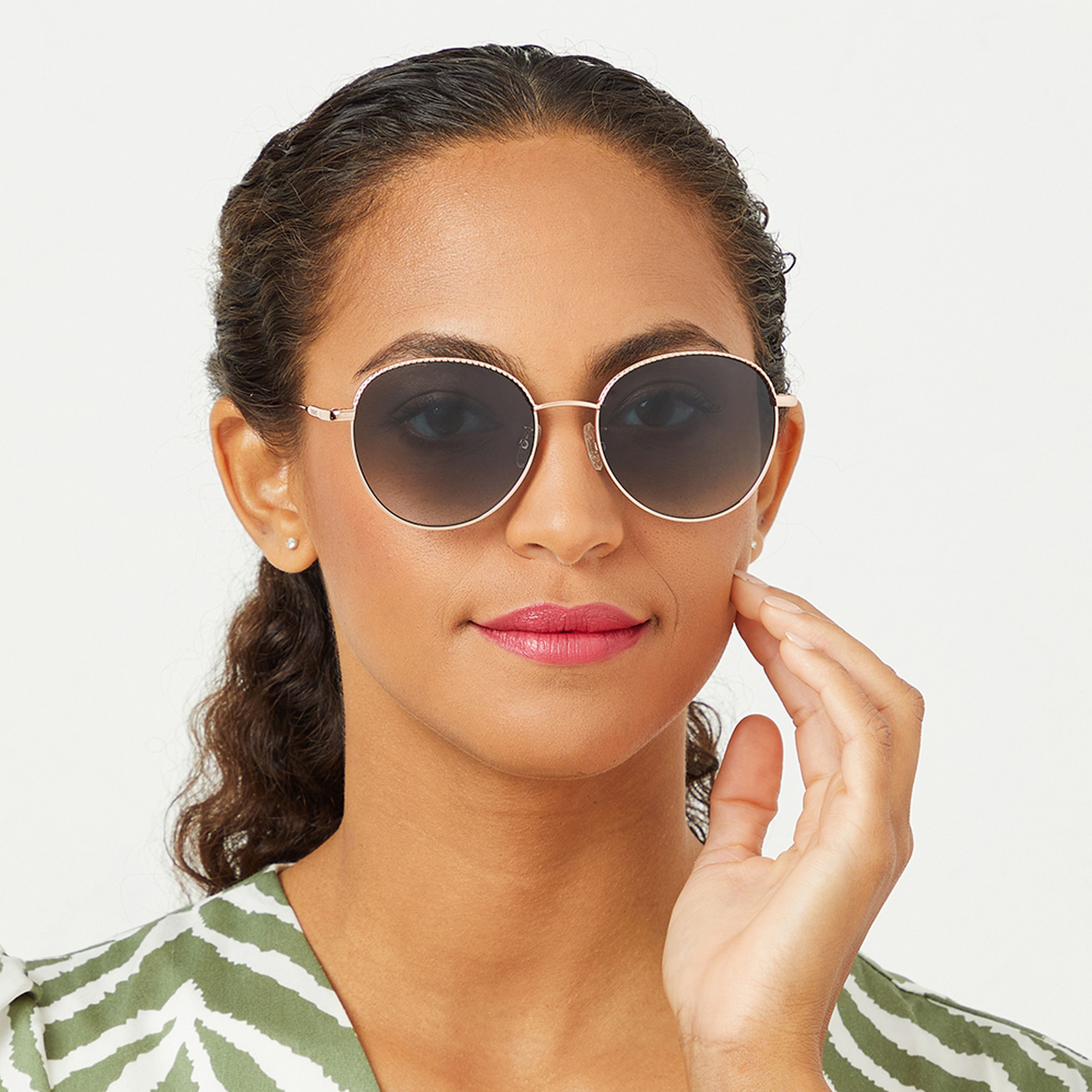 30Sundays FORGET-ME-NOT  Green Lens 54 mm Round Sunglasses -women-sunglasses-image-4