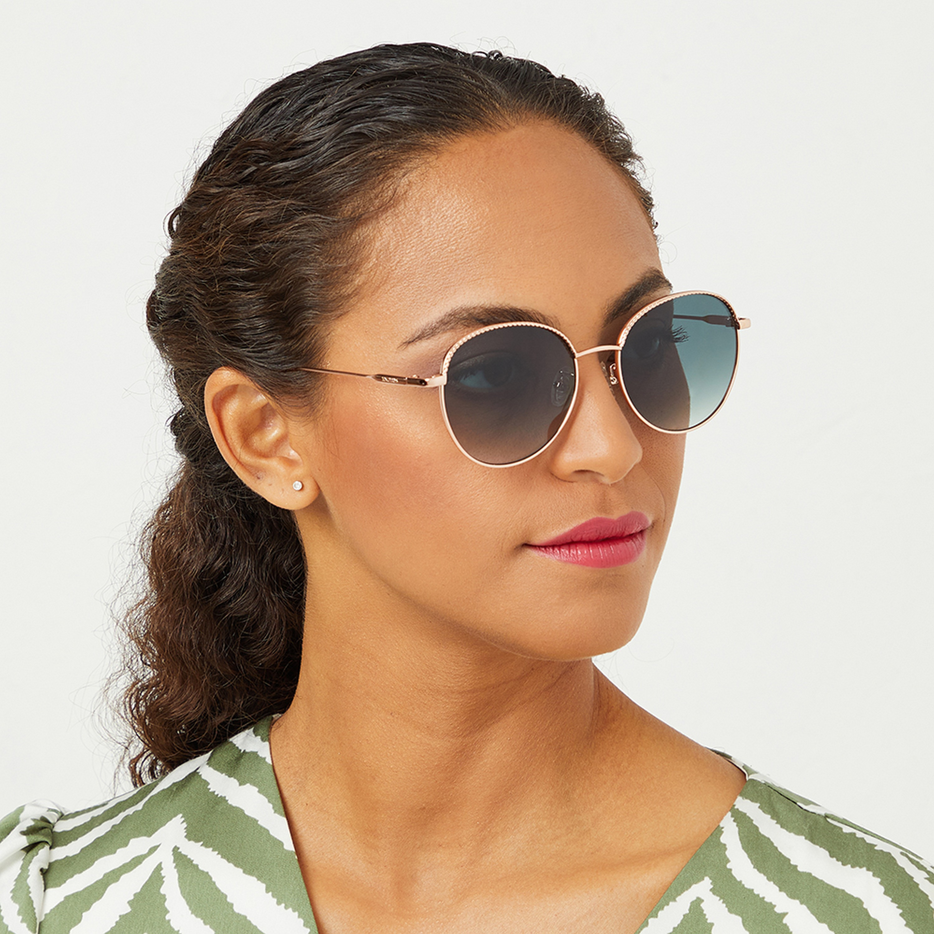 30Sundays FORGET-ME-NOT  Green Lens 54 mm Round Sunglasses -women-sunglasses-image-5