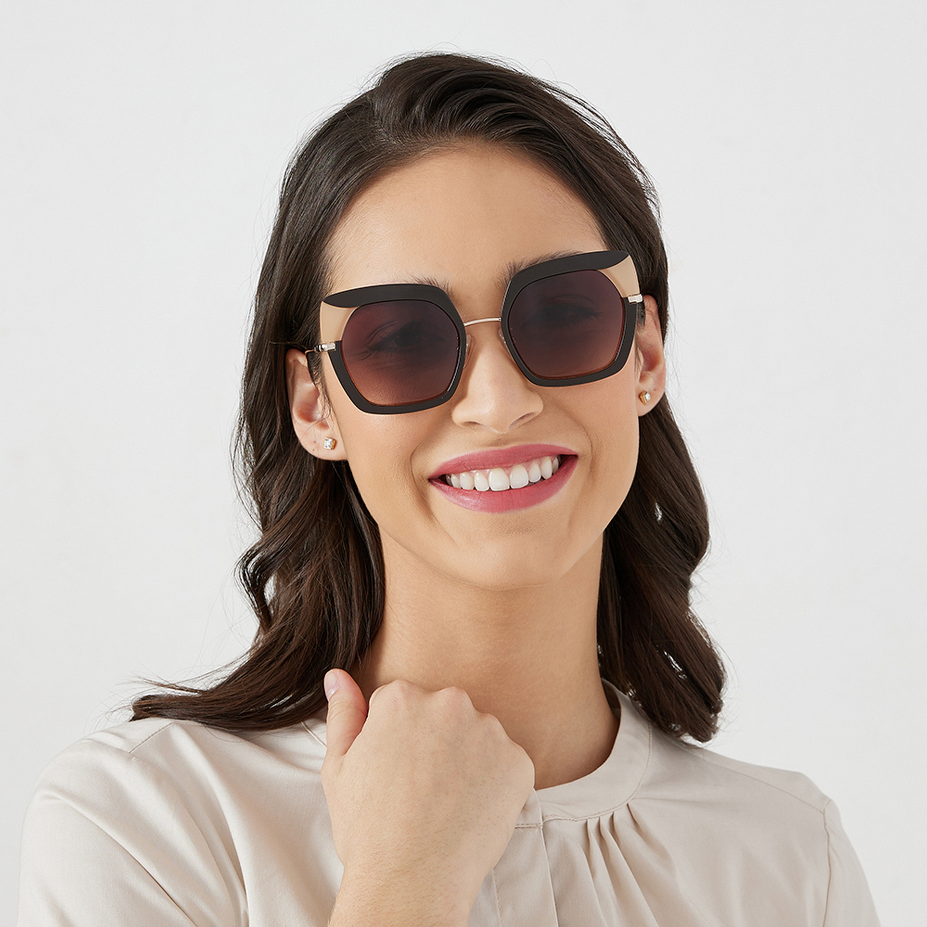 30Sundays Women Brown Lens 52 mm Cat Eye Sunglasses | 30S-000227-0404-women-sunglasses-image-5