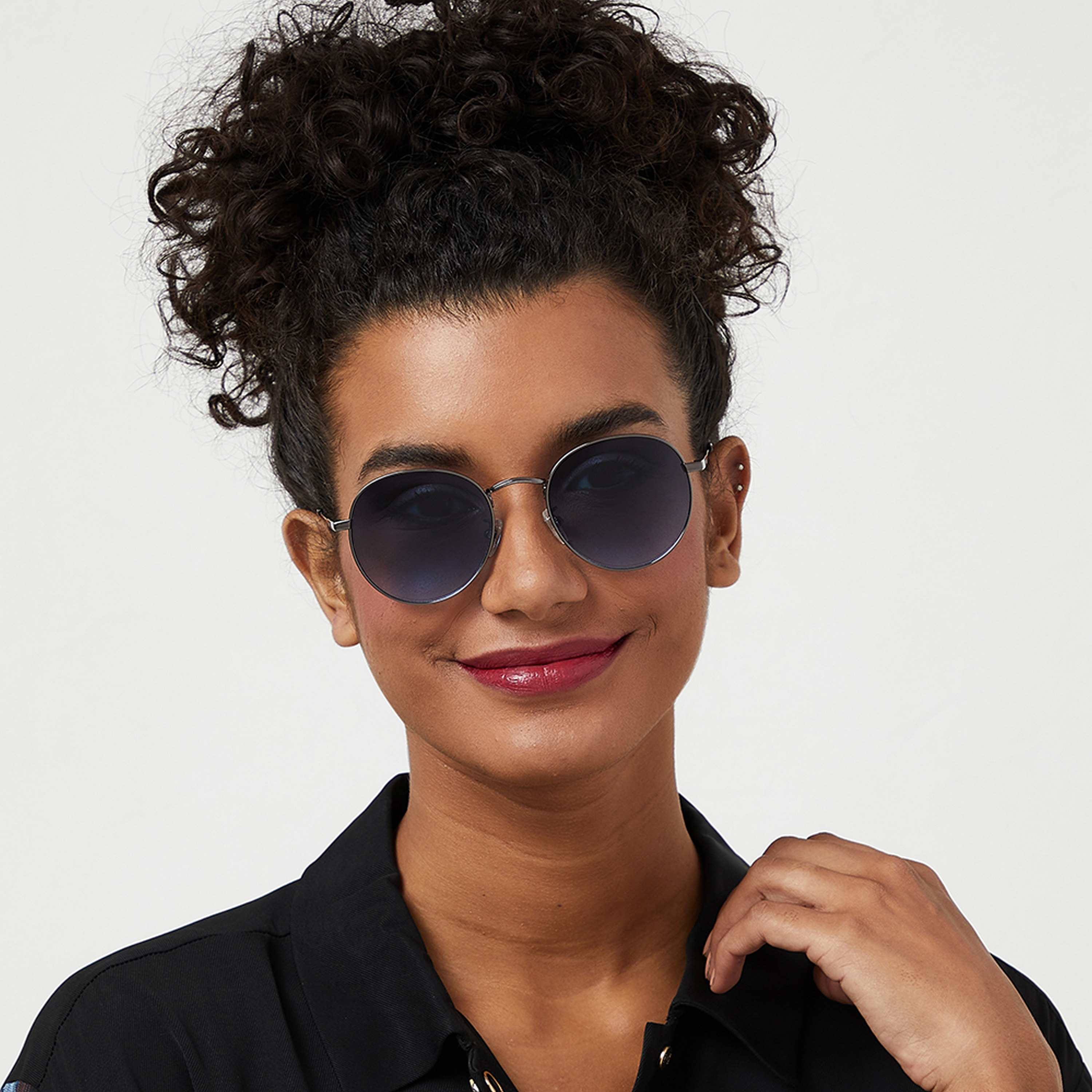 نظارة شمسية بعدسات زرقاء ذات مستديرة من 30 ساندايز ليمتلس مع 53 مم -men-sunglasses-image-4