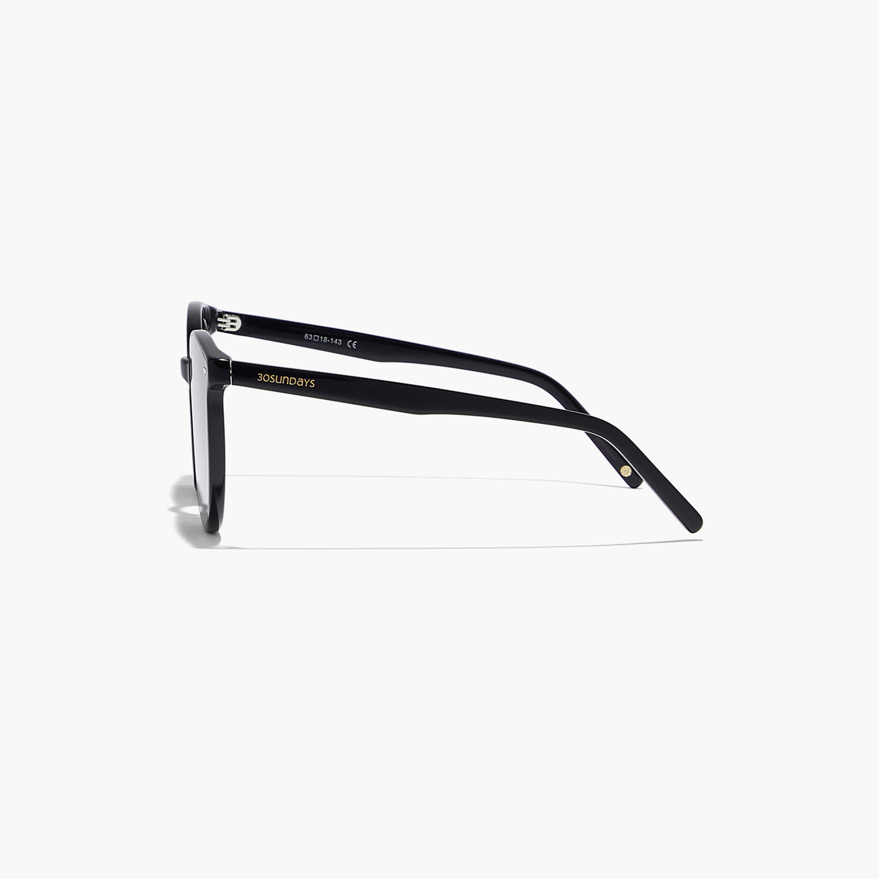 نظارة شمسية بعدسات سوداء ذات مستديرة من 30 ساندايز هيرا مع 64 مم -women-sunglasses-image-3