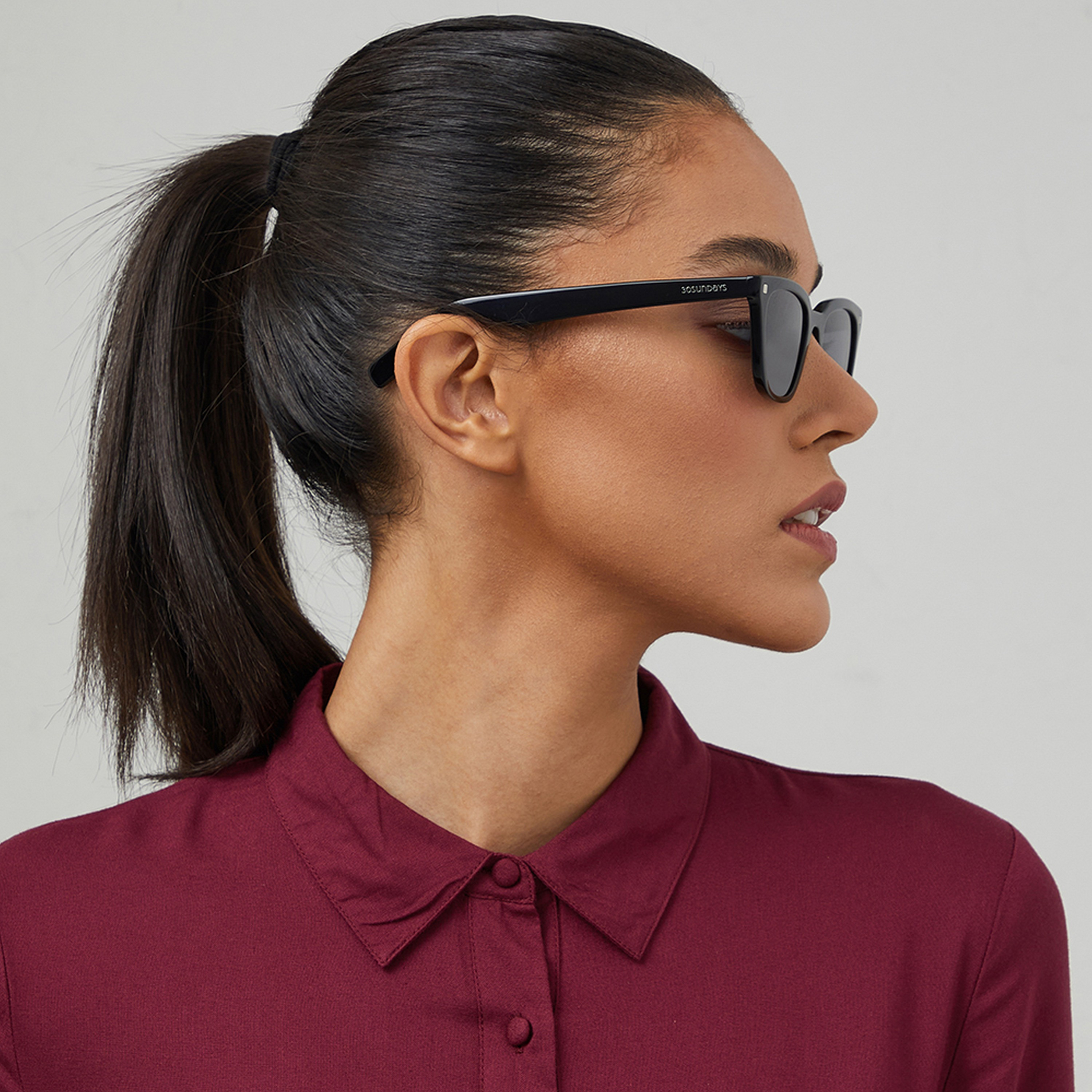 30Sundays THALIA  Black Lens 53 mm Cat Eye Sunglasses -women-sunglasses-image-5