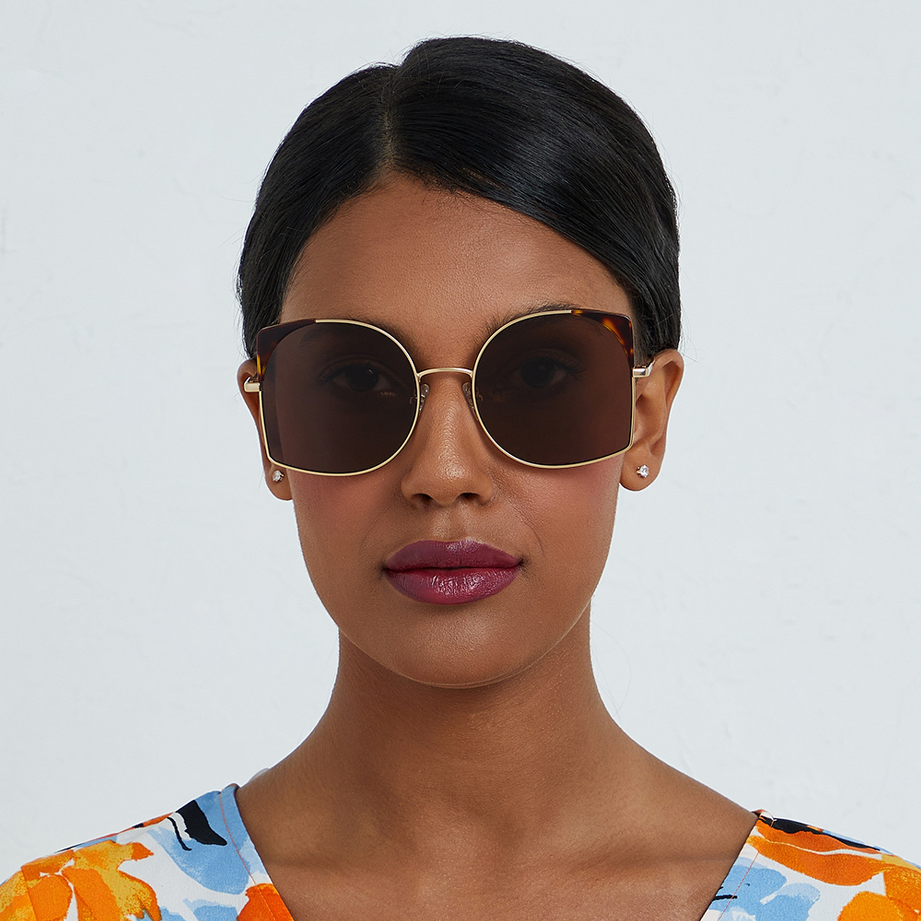 نظارة شمسية بعدسات بنية ذات كبيرة الحجم من 30 ساندايز ديلوناي مع 57 مم -women-sunglasses-image-4