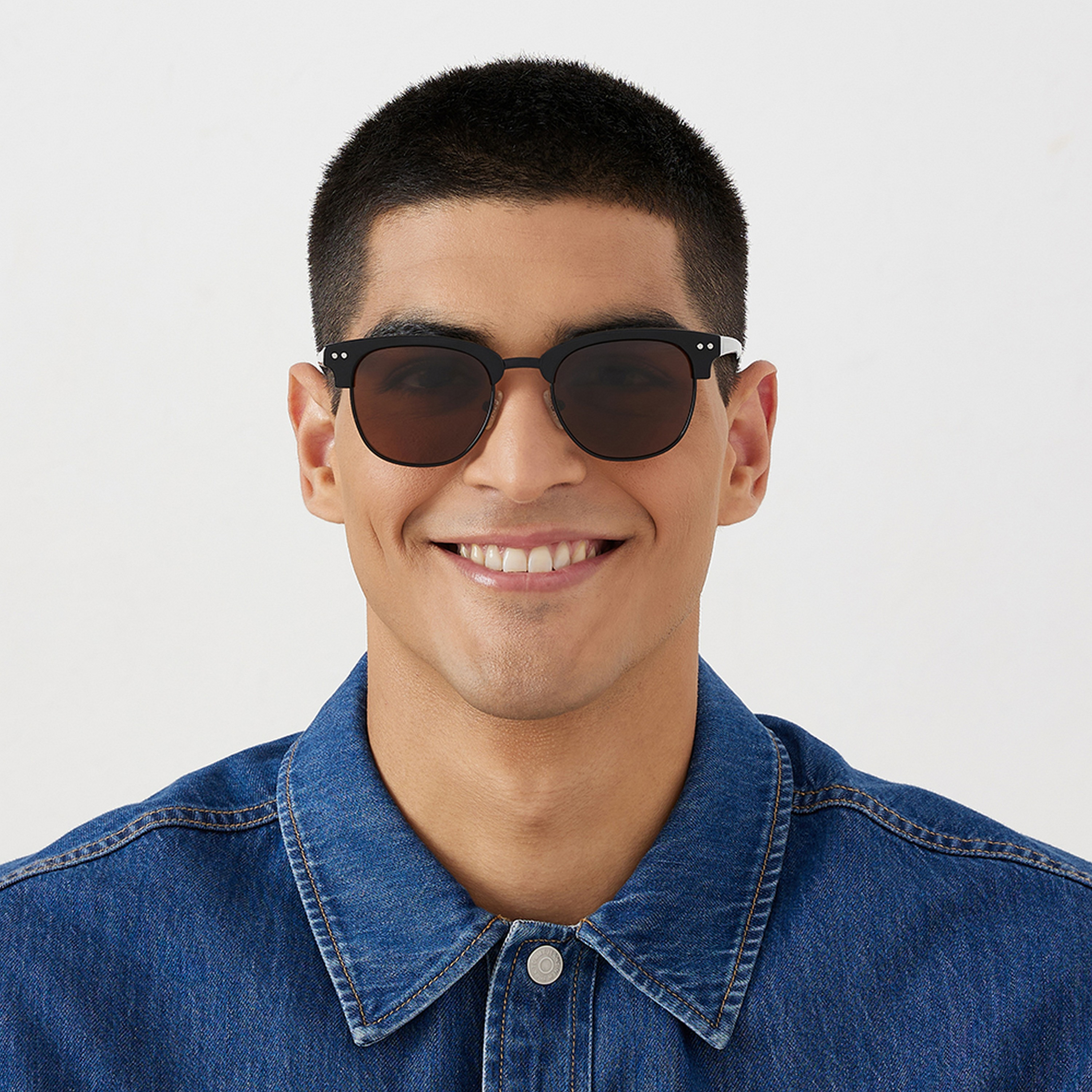 نظارة شمسية بعدسات بنية ذات كلامباستر من 30 ساندايز لومي مع 51 مم -men-sunglasses-image-4