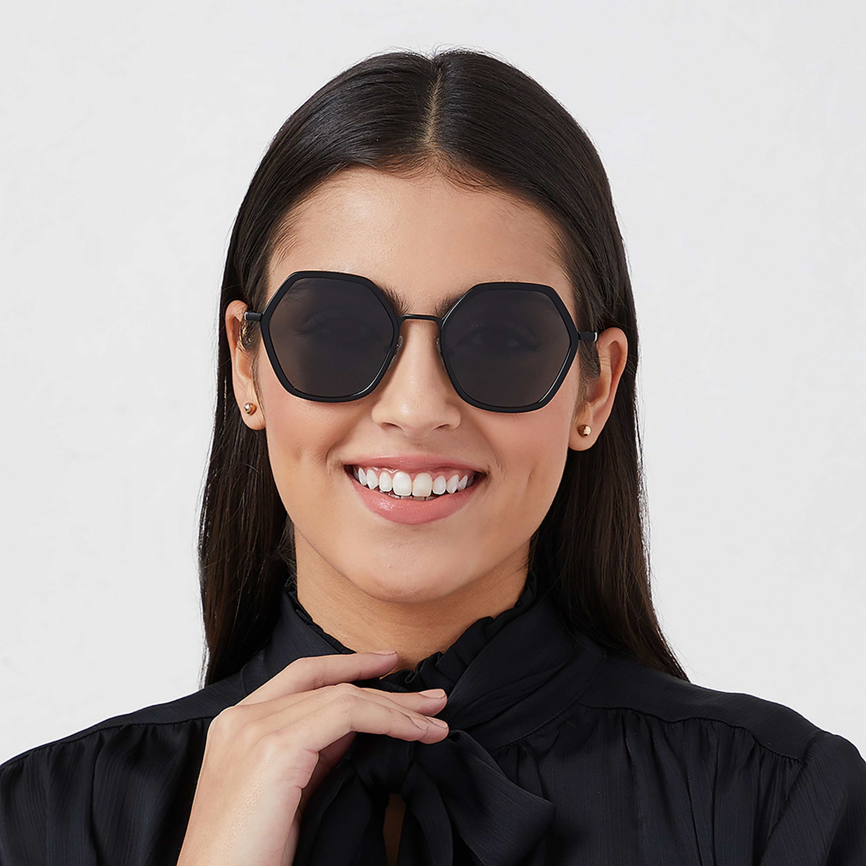 نظارة شمسية بعدسات رمادية هندسية من 30 ساندايز إكوينوكس مع 52 مم -women-sunglasses-image-5