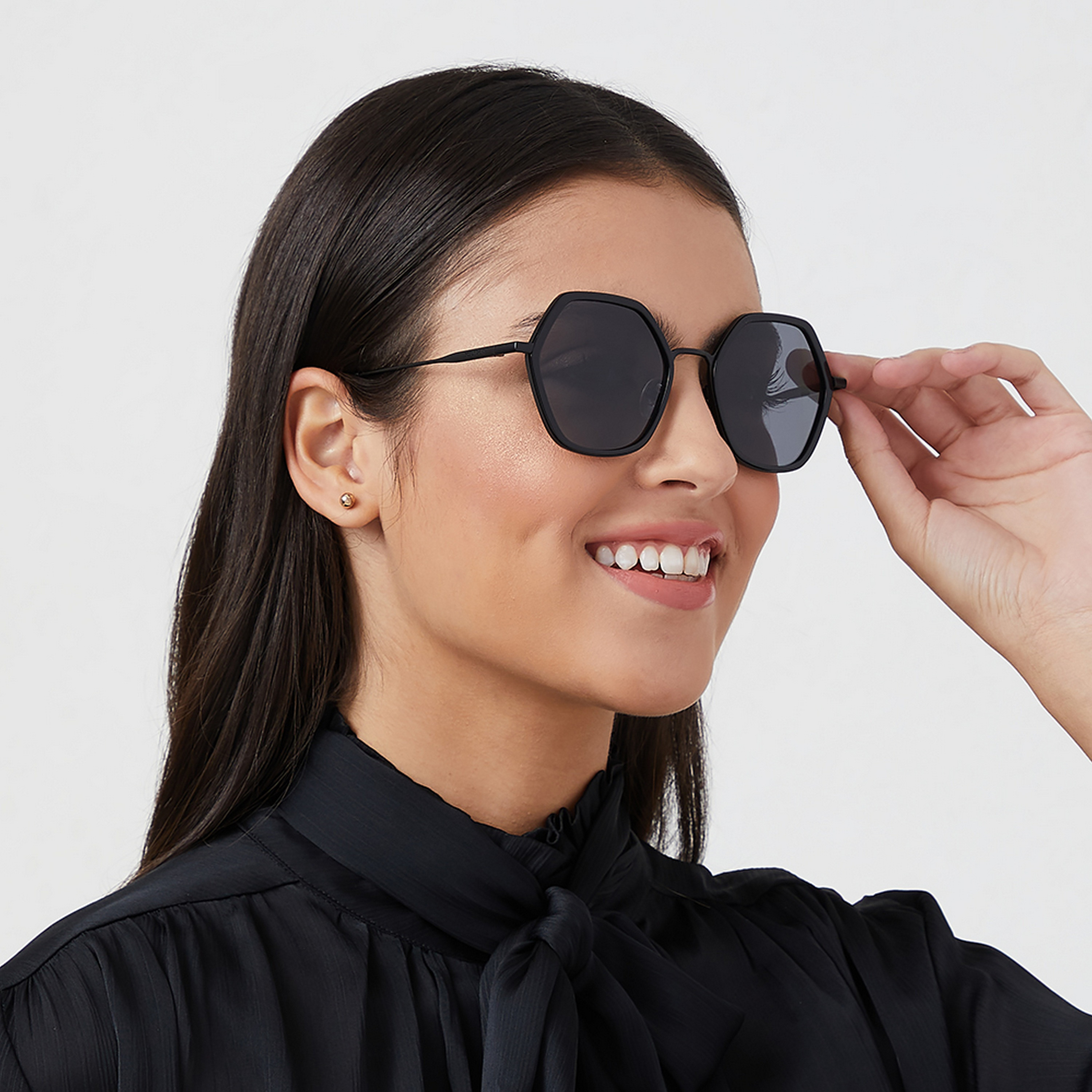 نظارة شمسية بعدسات رمادية هندسية من 30 ساندايز إكوينوكس مع 52 مم -women-sunglasses-image-6