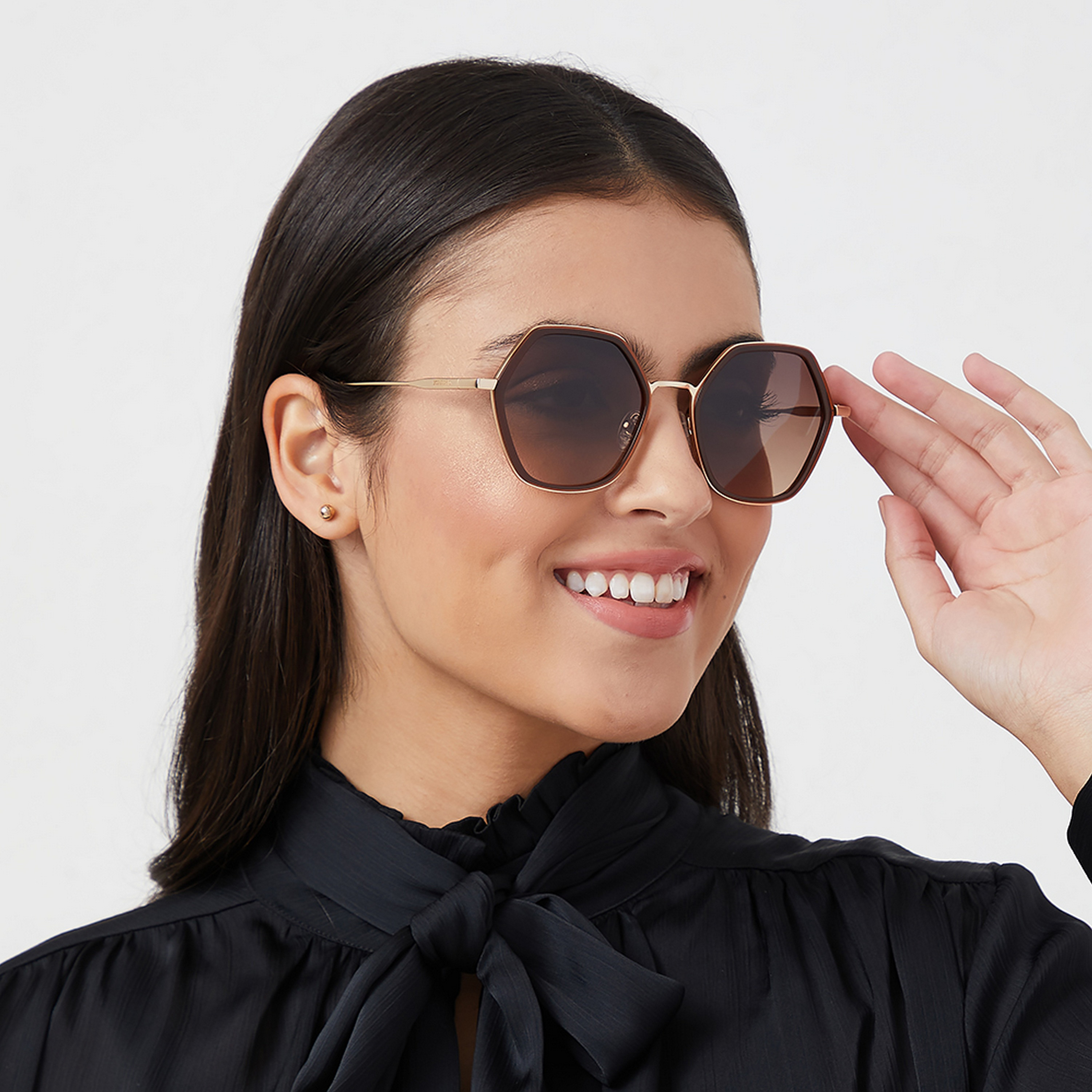 نظارة شمسية بعدسات بنية هندسية من 30 ساندايز إكوينوكس مع 52 مم -women-sunglasses-image-6
