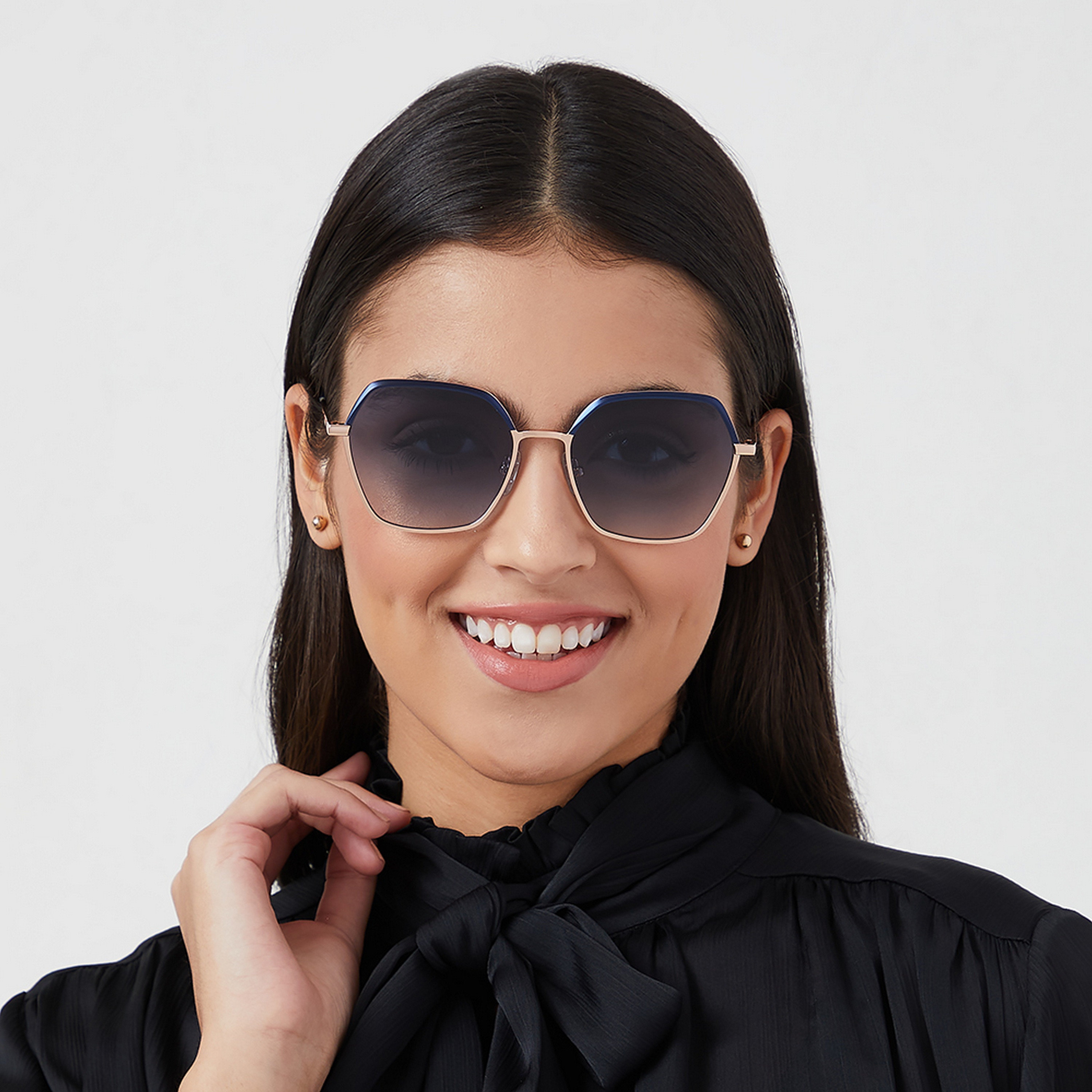 30Sundays CERA  Blue Lens 53 mm Geometric Sunglasses -women-sunglasses-image-4