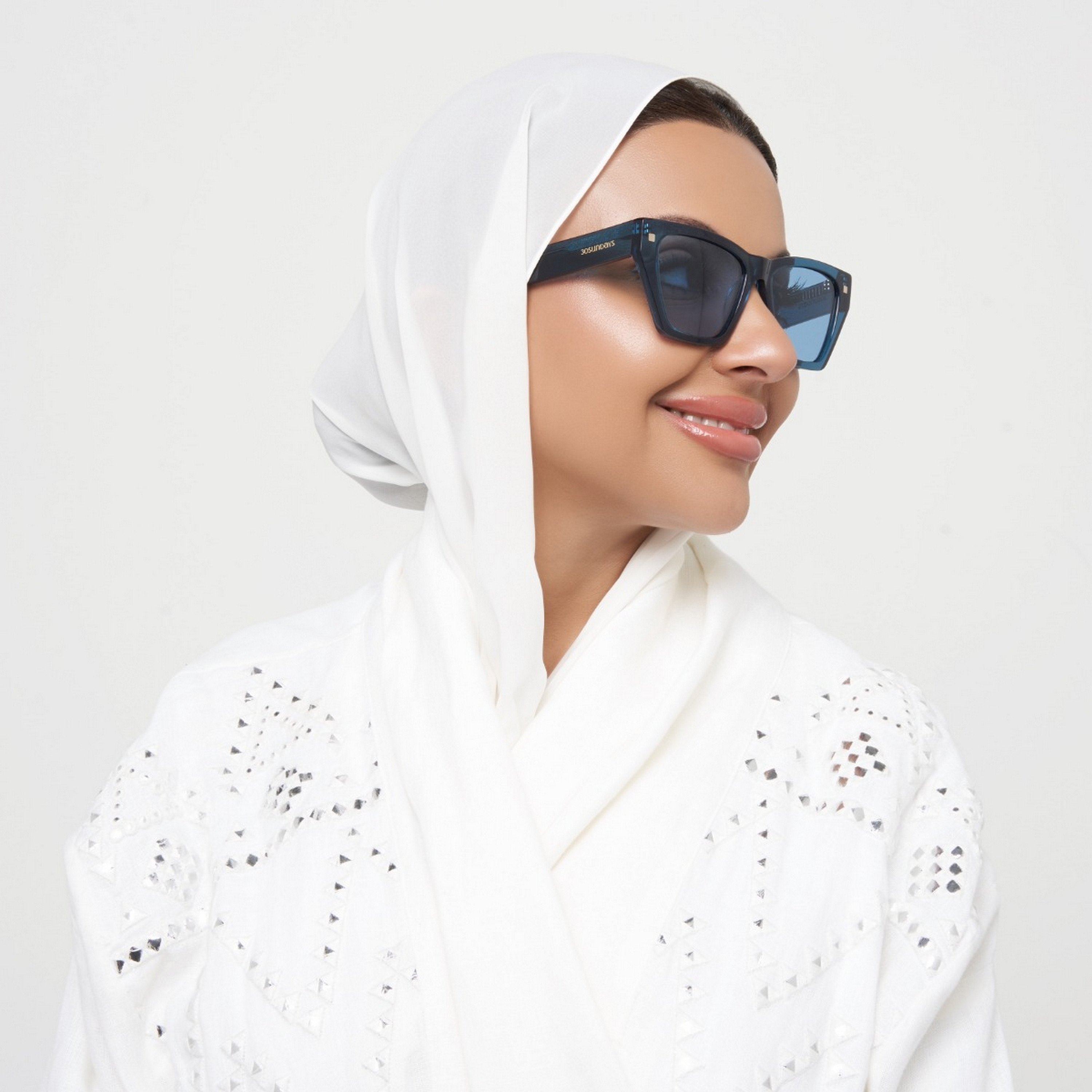 نظارة شمسية بعدسات زرقاء ذات كات آي من 30 ساندايز رودس مع 53 مم -women-sunglasses-image-5