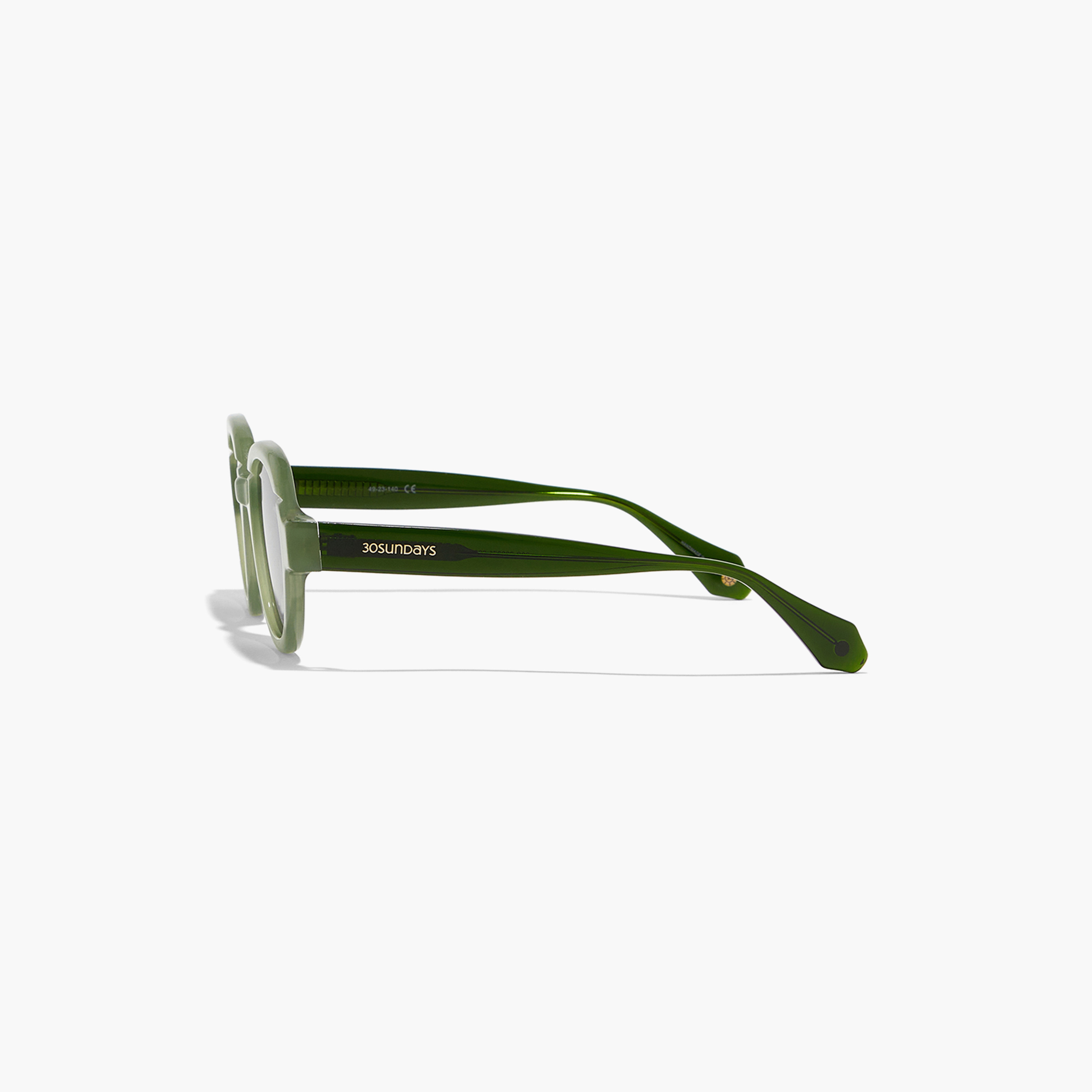 30Sundays LAUREL  Green Lens 49 mm Round Sunglasses -women-sunglasses-image-4