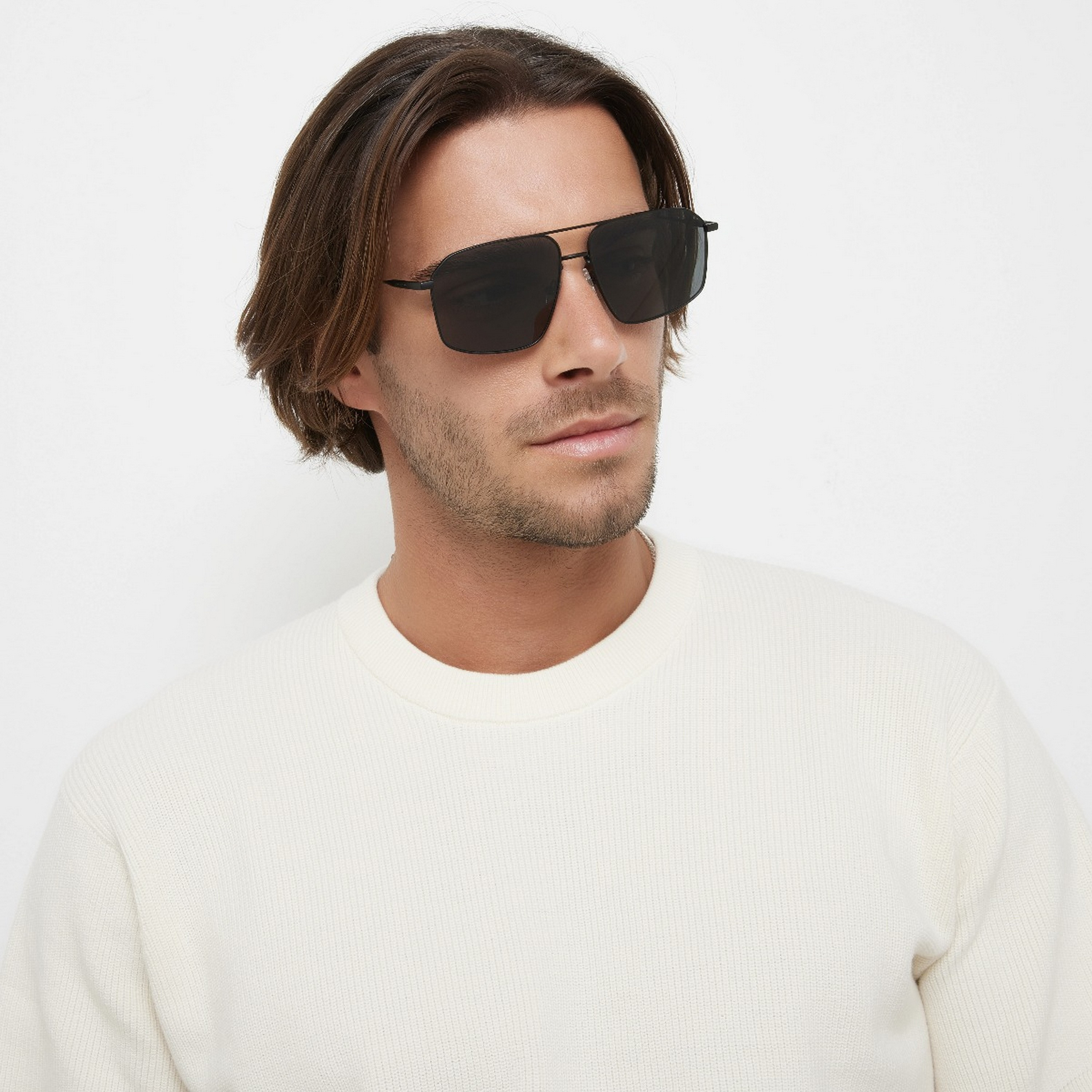 نظارة شمسية بعدسات سوداء ذات هندسية من 30 ساندايز أنسينت مع 60 مم -men-sunglasses-image-4