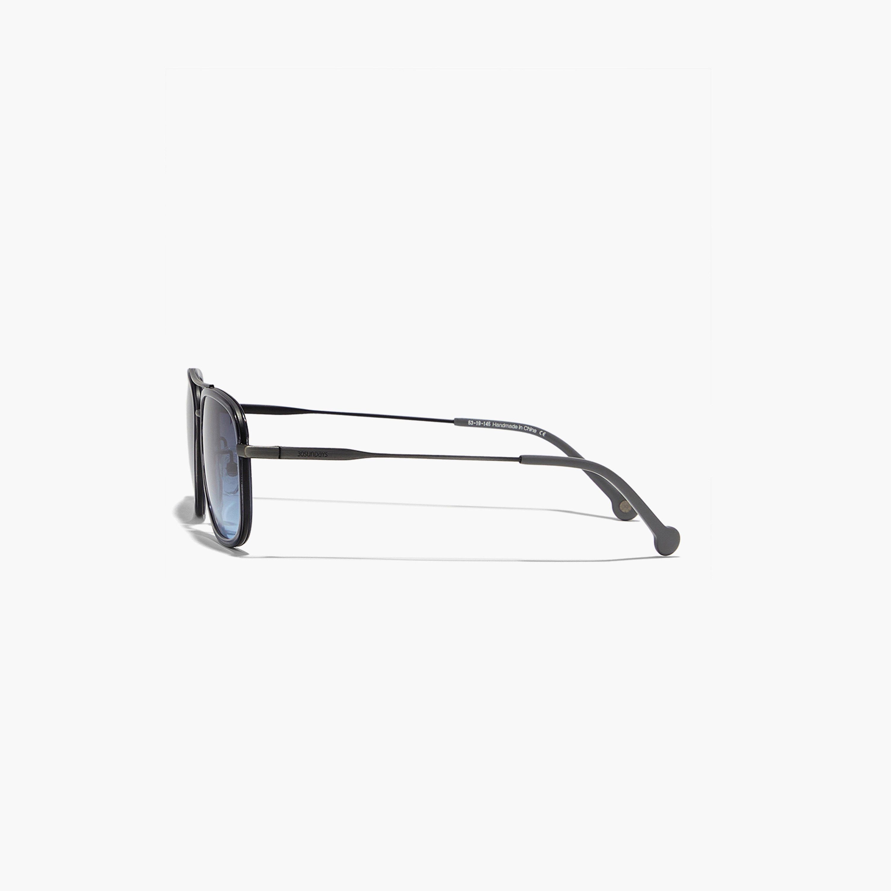 30Sundays Men Blue Lens 53 mm Navigator Sunglasses | 30S-000285-0702-men-sunglasses-image-4