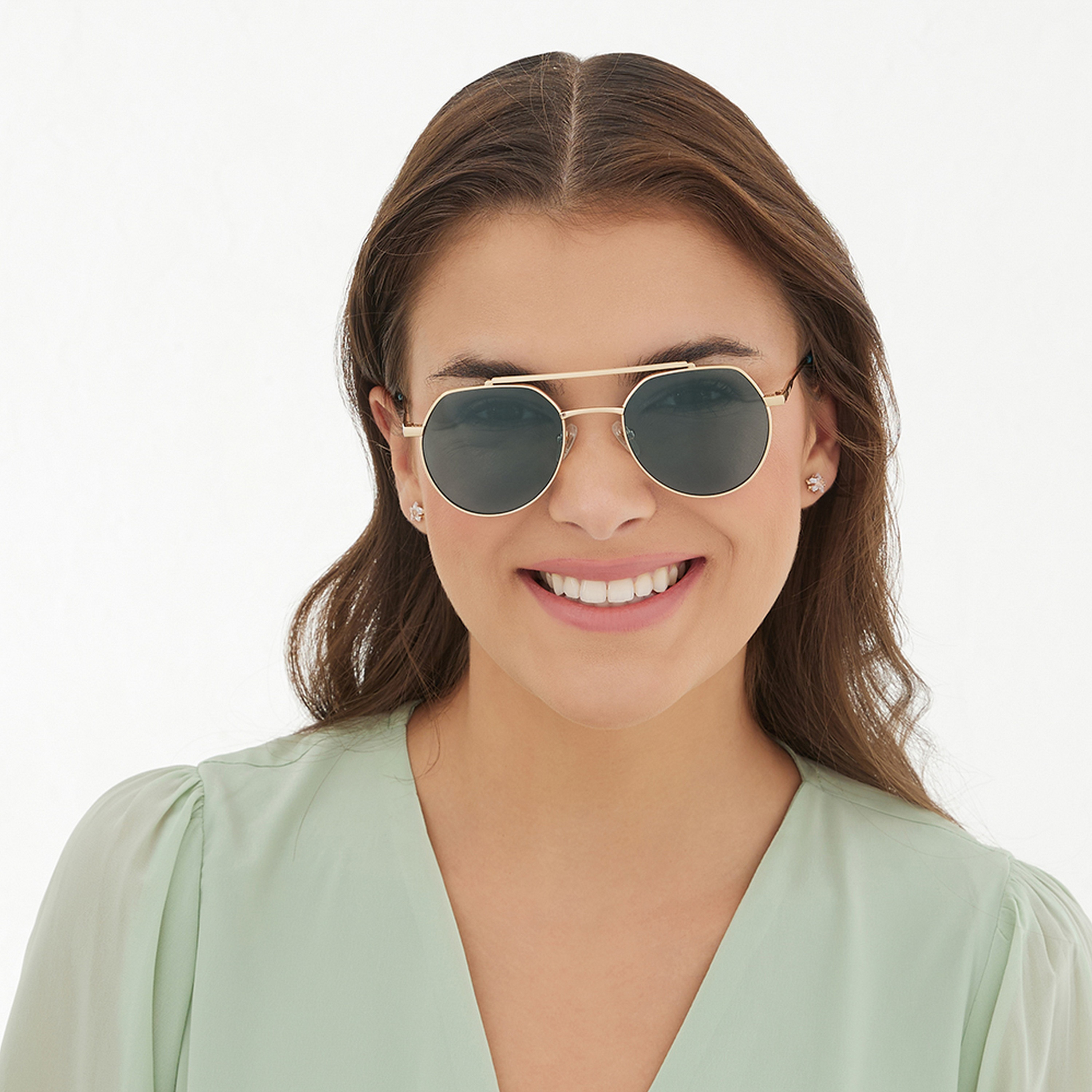 30Sundays IRIS  Green Lens 49 mm Aviator Sunglasses -women-sunglasses-image-5