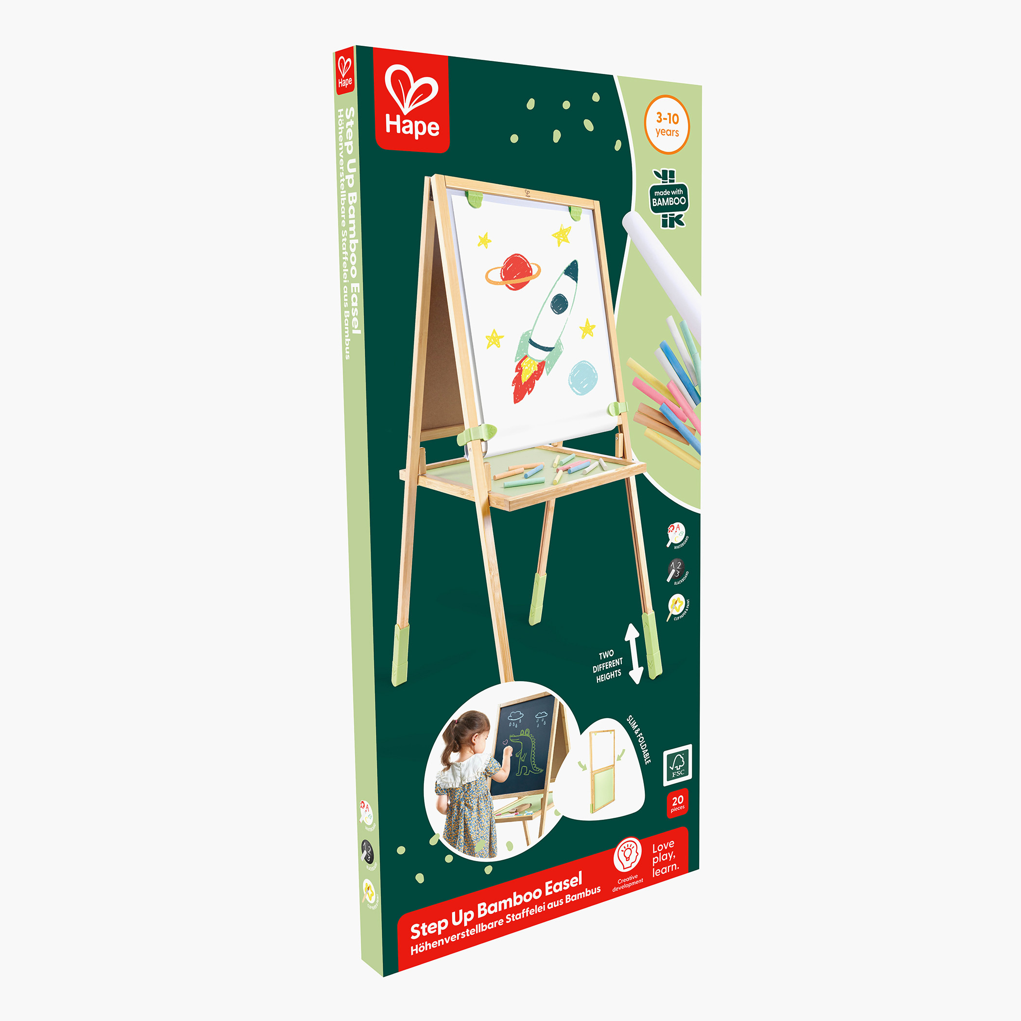 Hape 3-in-1 Step Up Bamboo Easel with Accessories-school-artsandcrafts-image-5