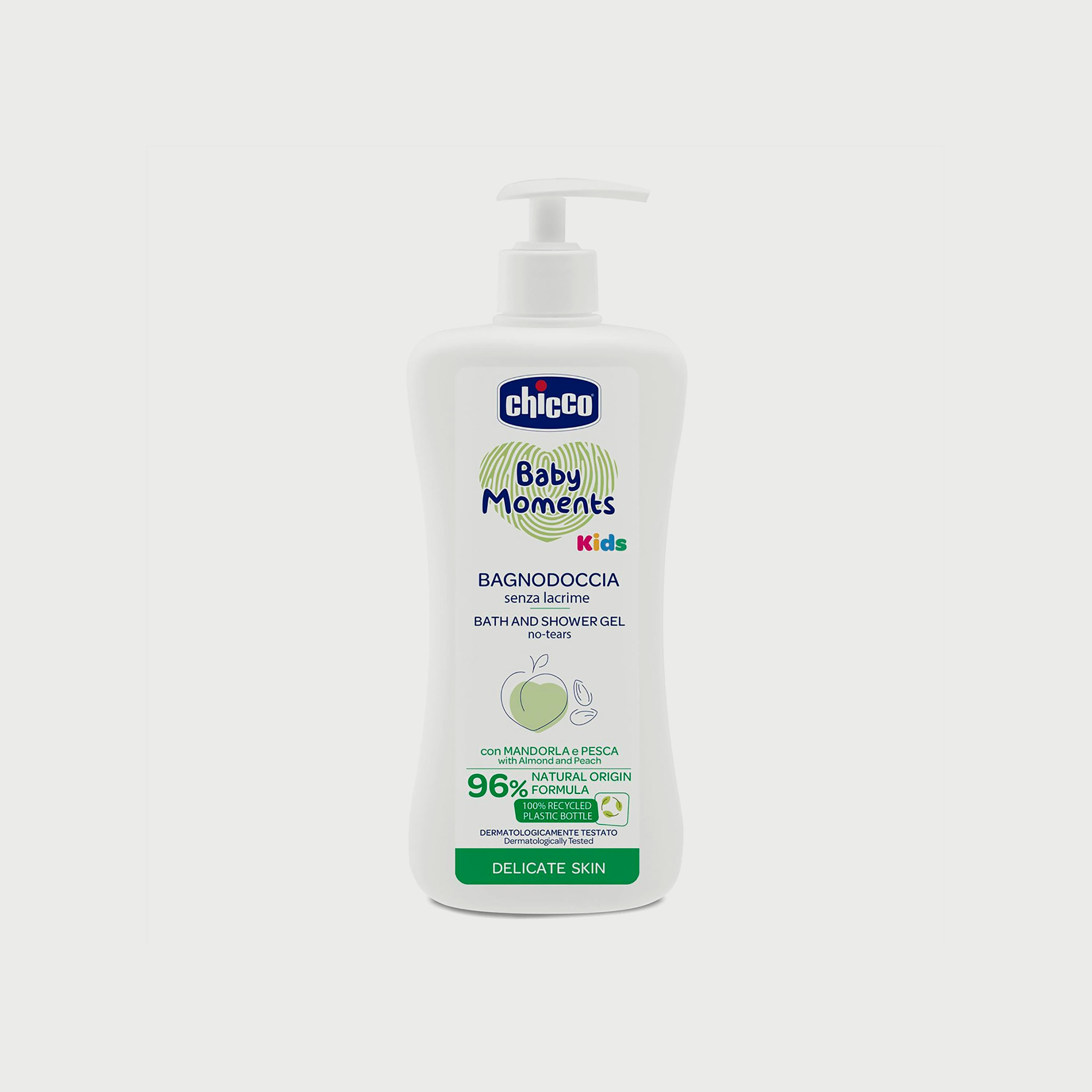Chicco Baby Moments Bath and Shower Gel No-Tears for Kids, Delicate Skin, 500ml-baby-bathandcare-hairbodyskincare-image-1