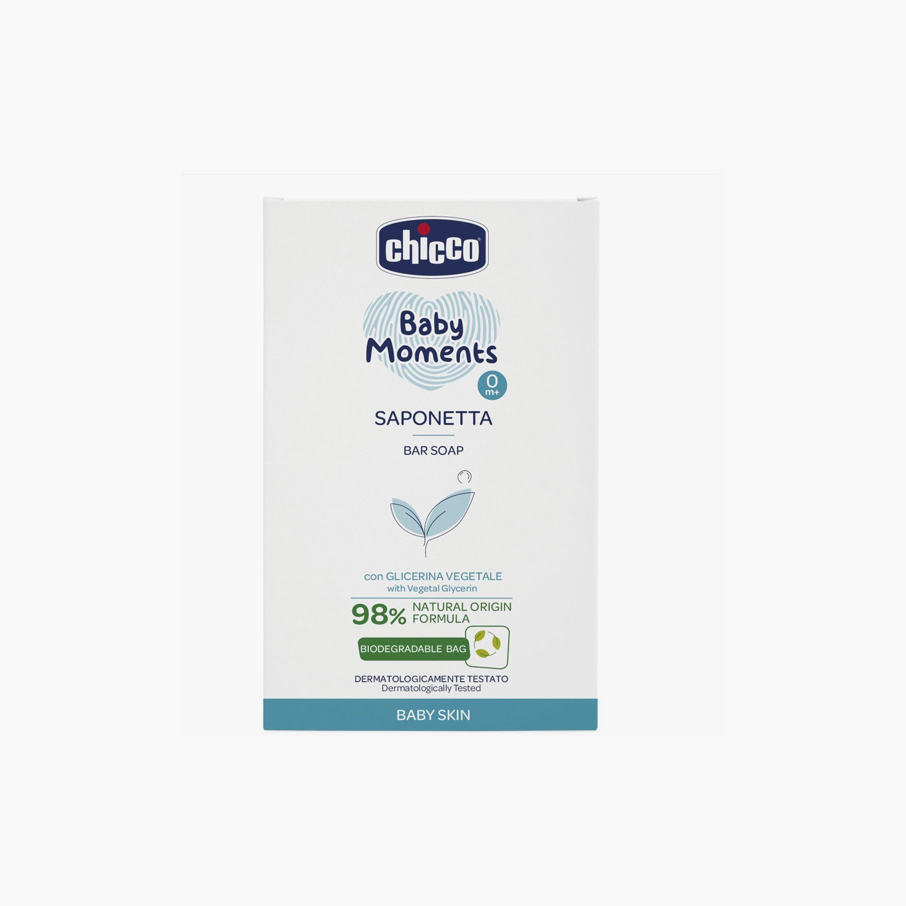 Chicco Baby Moments Bar Soap for Baby Skin, 100gm-baby-bathandcare-hairbodyskincare-image-1