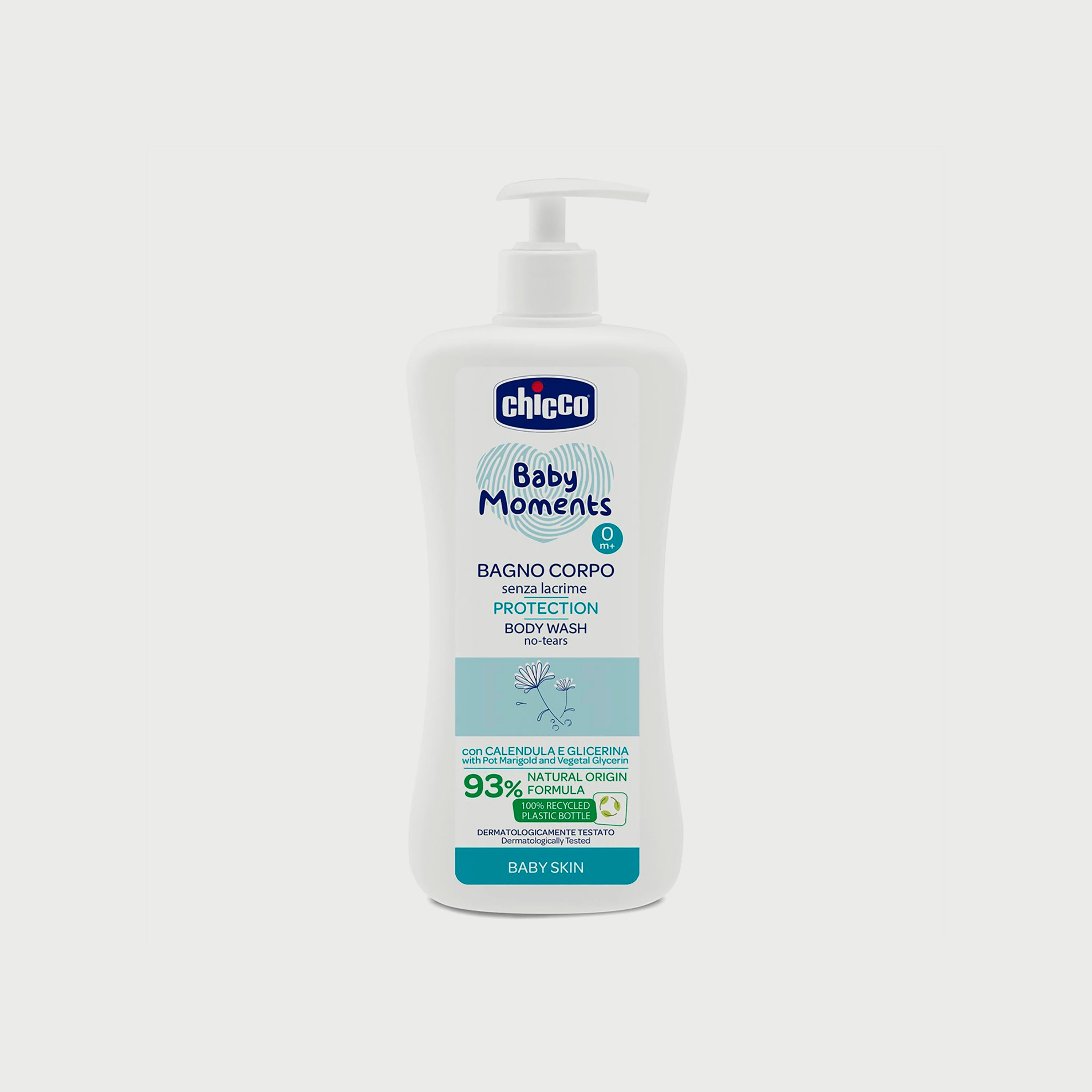 غسول الجسم بلا دموع لحماية بشرة الرضع بيبي مومنتس من شيكو، 500مل-baby-bathandcare-hairbodyskincare-bodywashandsoaps-image-1